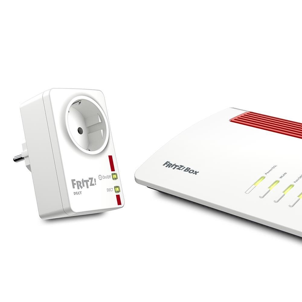 Fritz! FRITZ!DECT 200 Smart-Home-Zubehör, Intelligente Steckdose für das Heimnetz, deutschsprachige Version