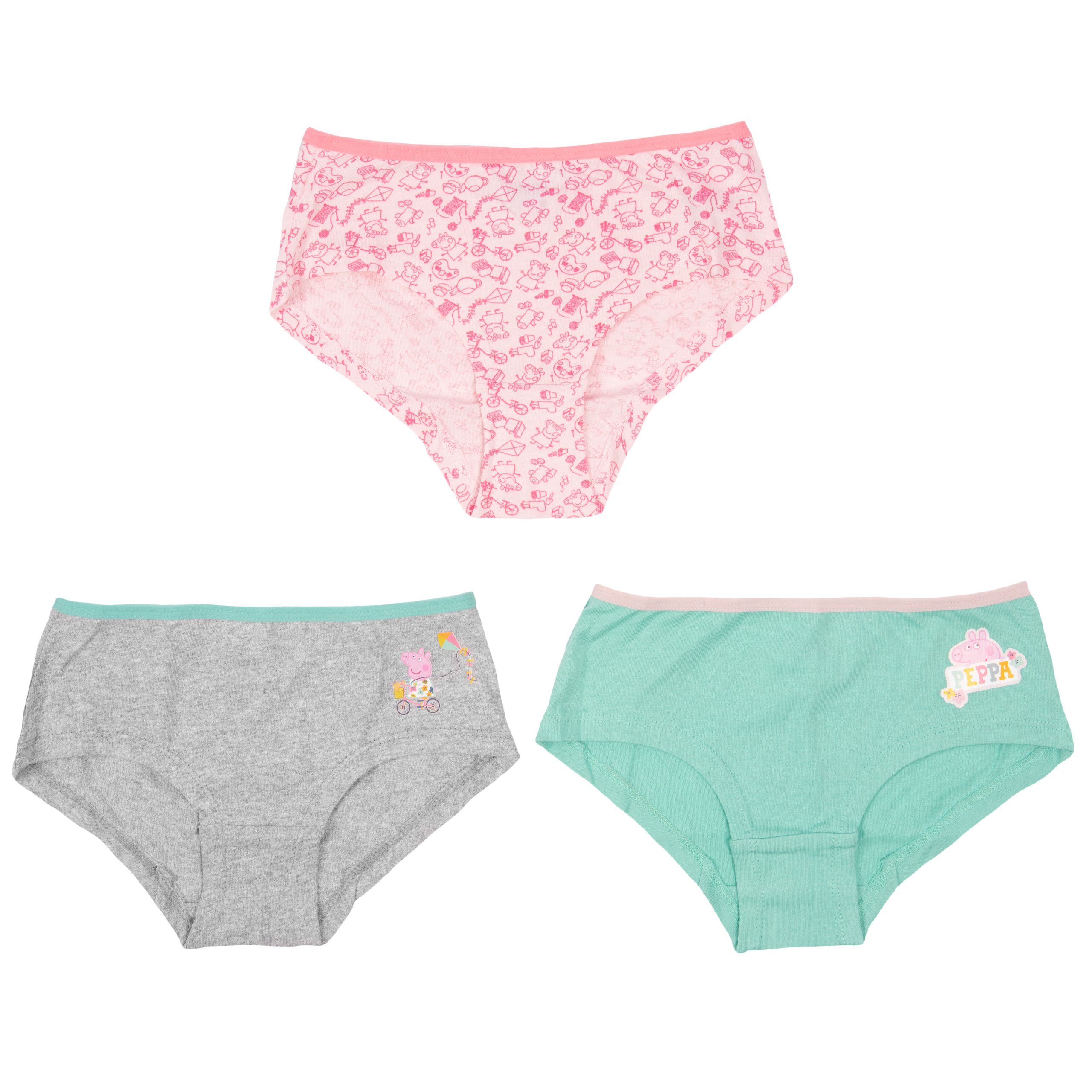 United Labels® Panty Peppa Wutz Panty für Mädchen Unterwäsche Bunt (3er Pack)