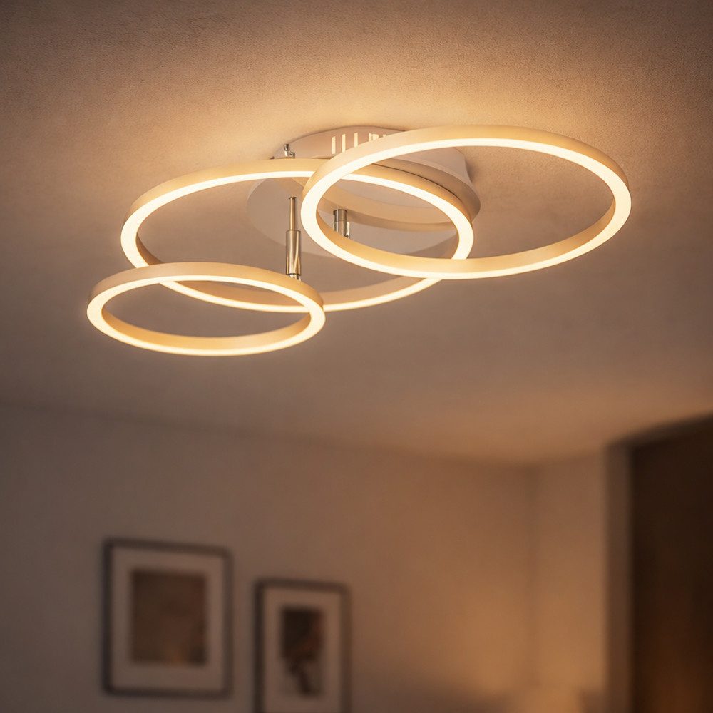 GLOBO LIGHTING LED Deckenleuchte, LED-Leuchtmittel fest verbaut, Warmweiß, Deckenleuchte Deckenlampe Schlafzimmerleuchte Esszimmer