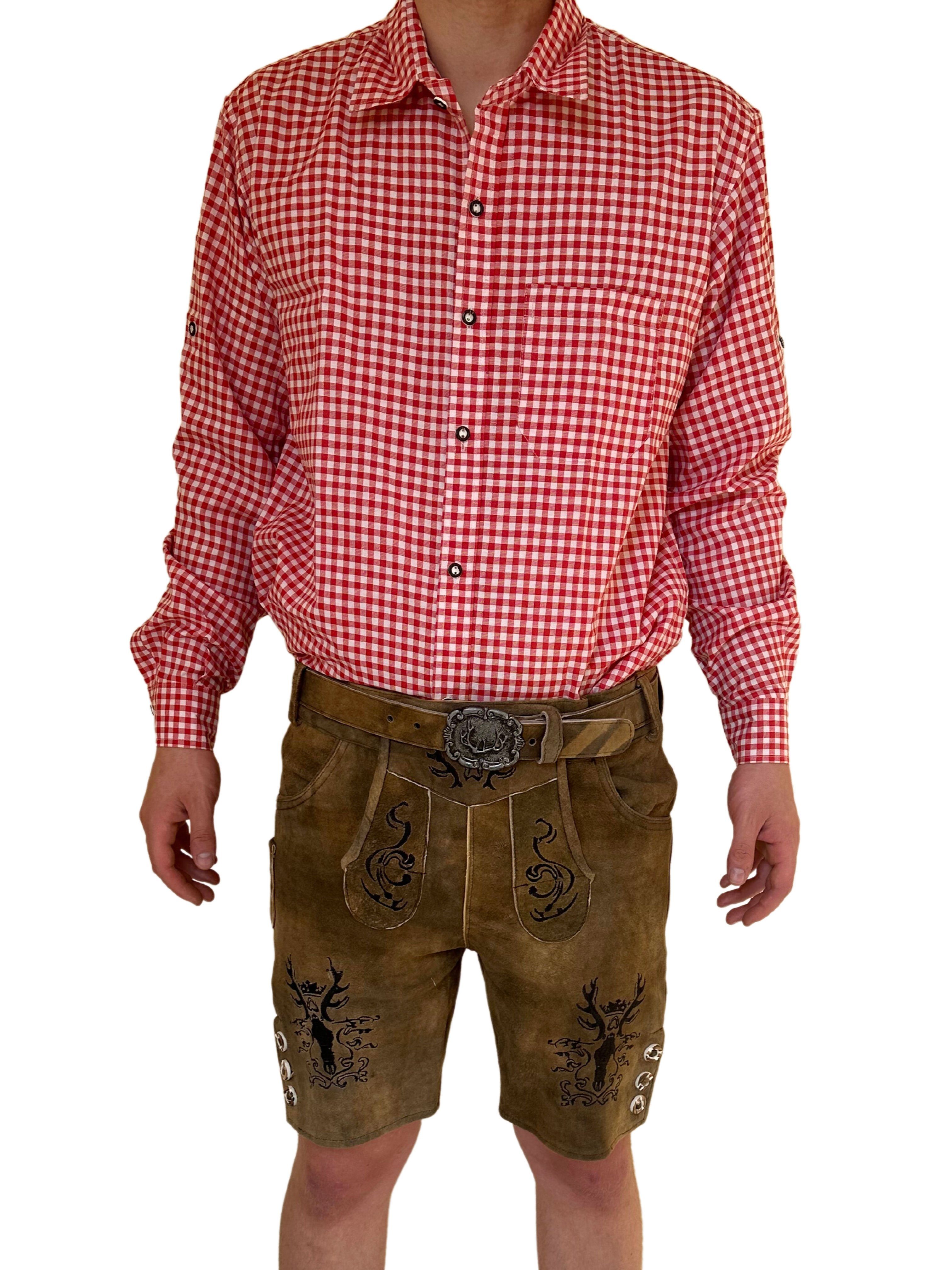Dretaild Trachtenhose Premium Herren Lederhose Ziegenleder günstig online kaufen