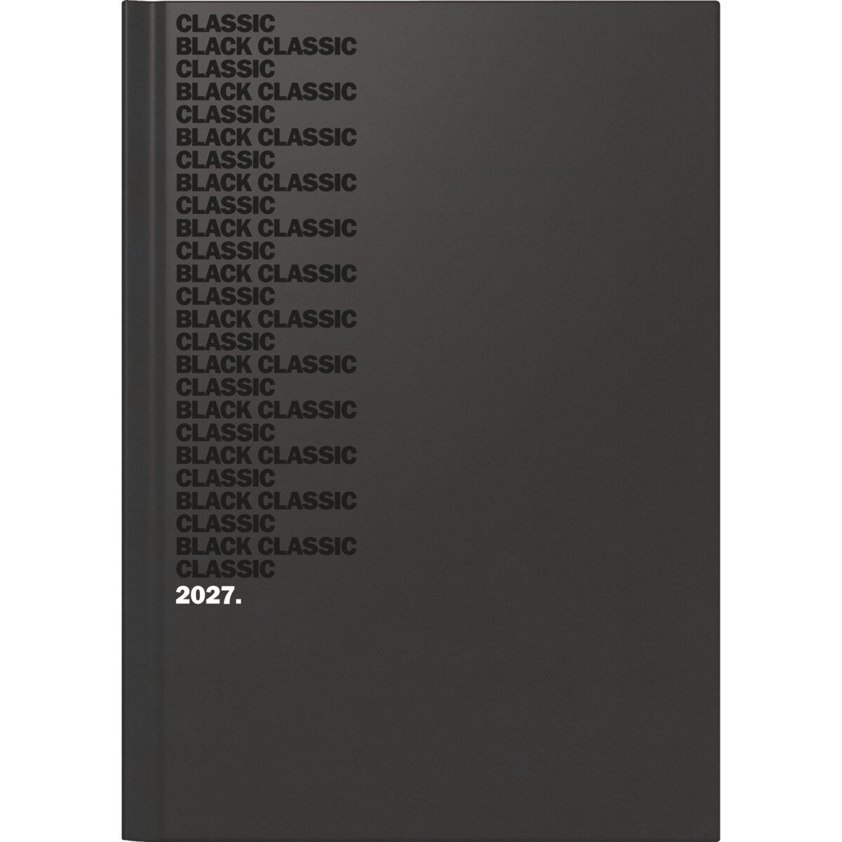 Buchkalender Buchkalender 795 Black Classic A5 1 Tag/Seite Balacron schwarz 2027