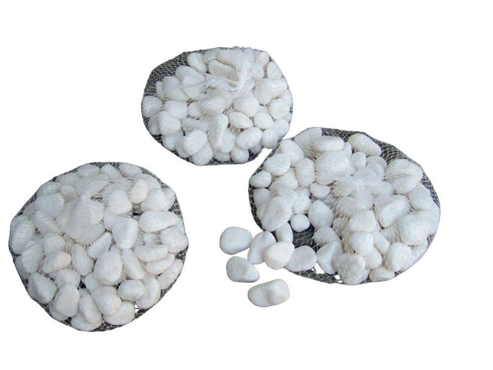 Deko-Impression Dekosteine 3 Kilo Flusssteine, Dekosteine, Zierkies, Flusskiesel, weiss, (3-St)