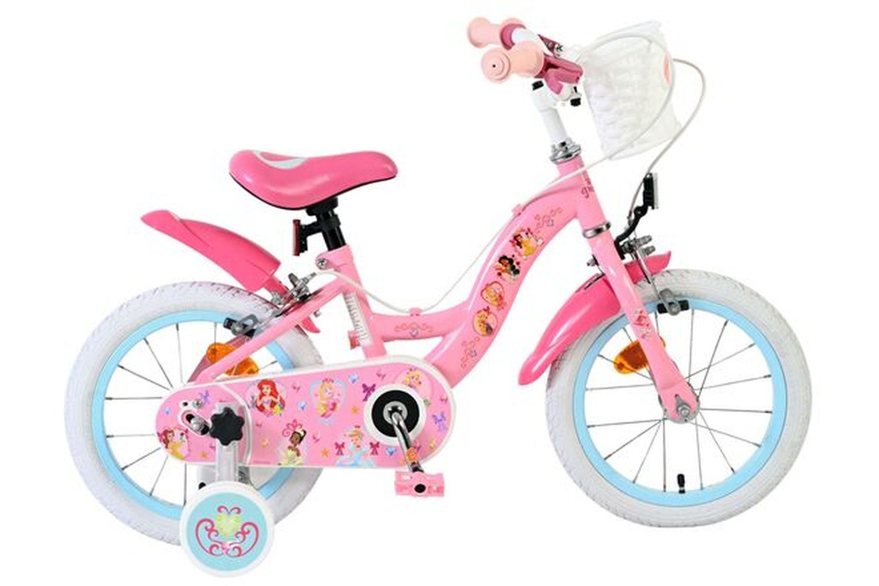 Kinderfahrrad Disney Princess Kinderfahrrad Mädchen - 14 Zoll - Rosa - 2 Handbremsen