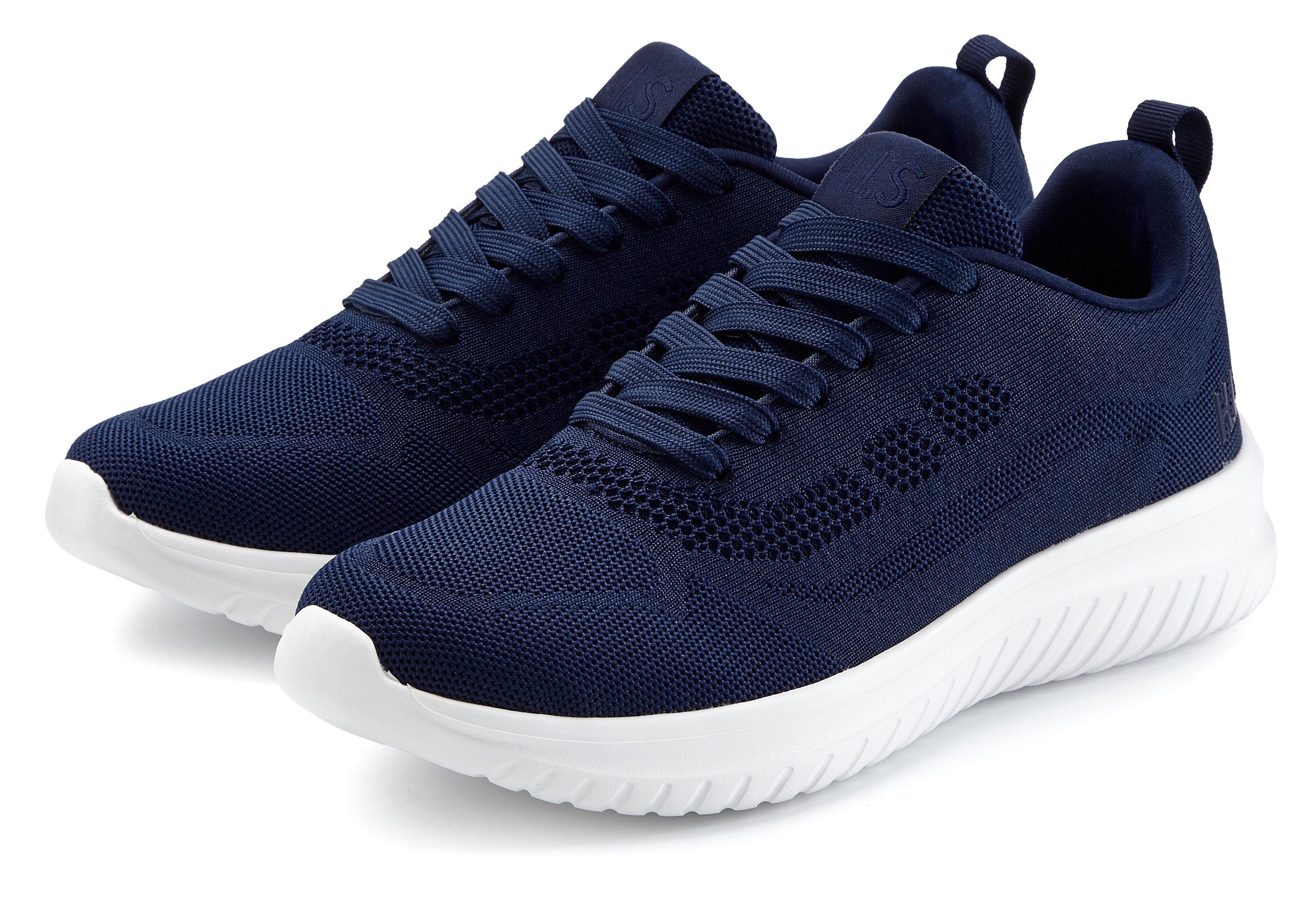 H.I.S Schnürschuh, Halbschuh, Freizeitschuh, Schnürhalbschuh Sneaker NEU Turnschuh im sportiven Look aus luftigem Mesh-Material VEGAN