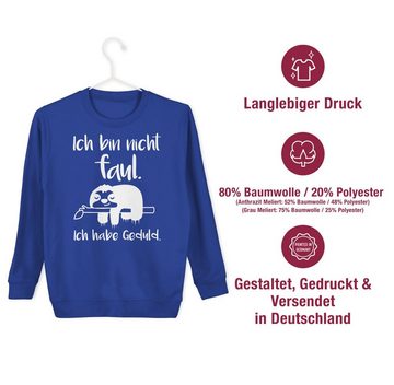 Shirtracer Sweatshirt Ich bin nicht faul weiß Statement Sprüche Kinder