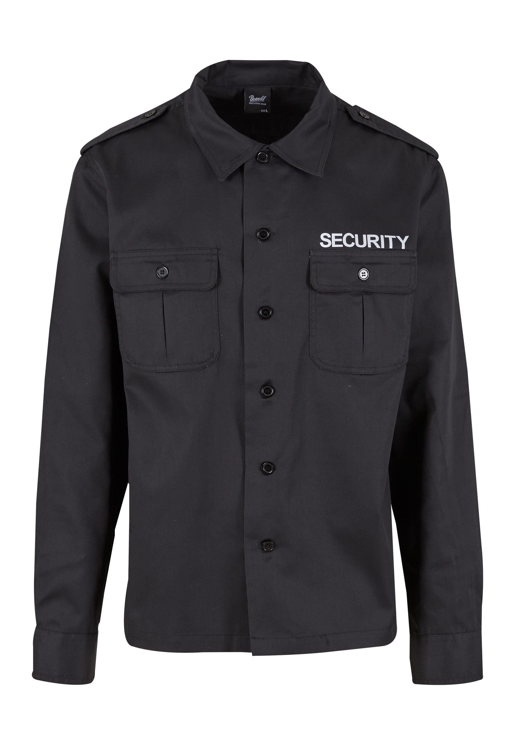 Brandit Langarmhemd Brandit Security US Shirt Long Sleeve (1-tlg)