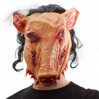 Goods+Gadgets Kostüm Pig Schweine Maske, Halloween Party Kostüm Verkleidung