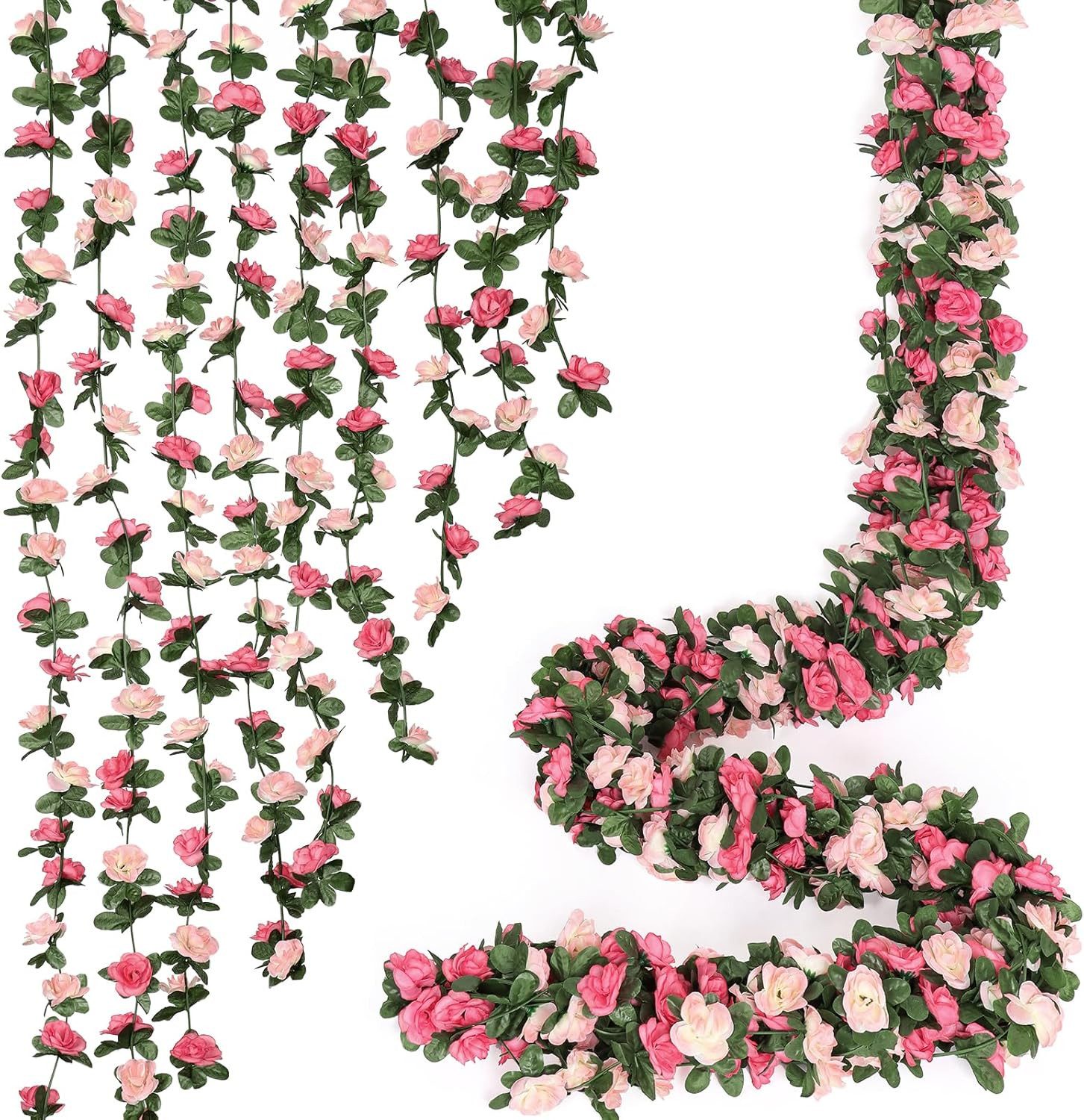 Kunstblumenstrauß osengirlanden künstliche Rosenranken,mit grünen Pflanzen, günstig online kaufen