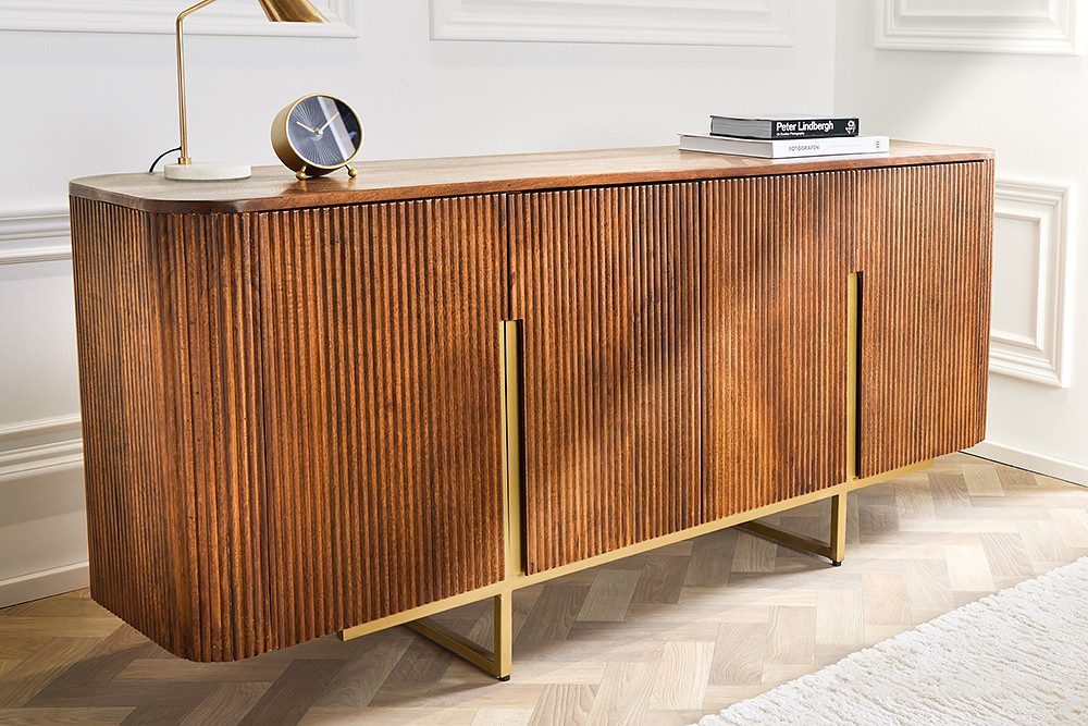 riess-ambiente Sideboard GATSBY 160cm braun / mattgold (Einzelartikel, 1 St günstig online kaufen