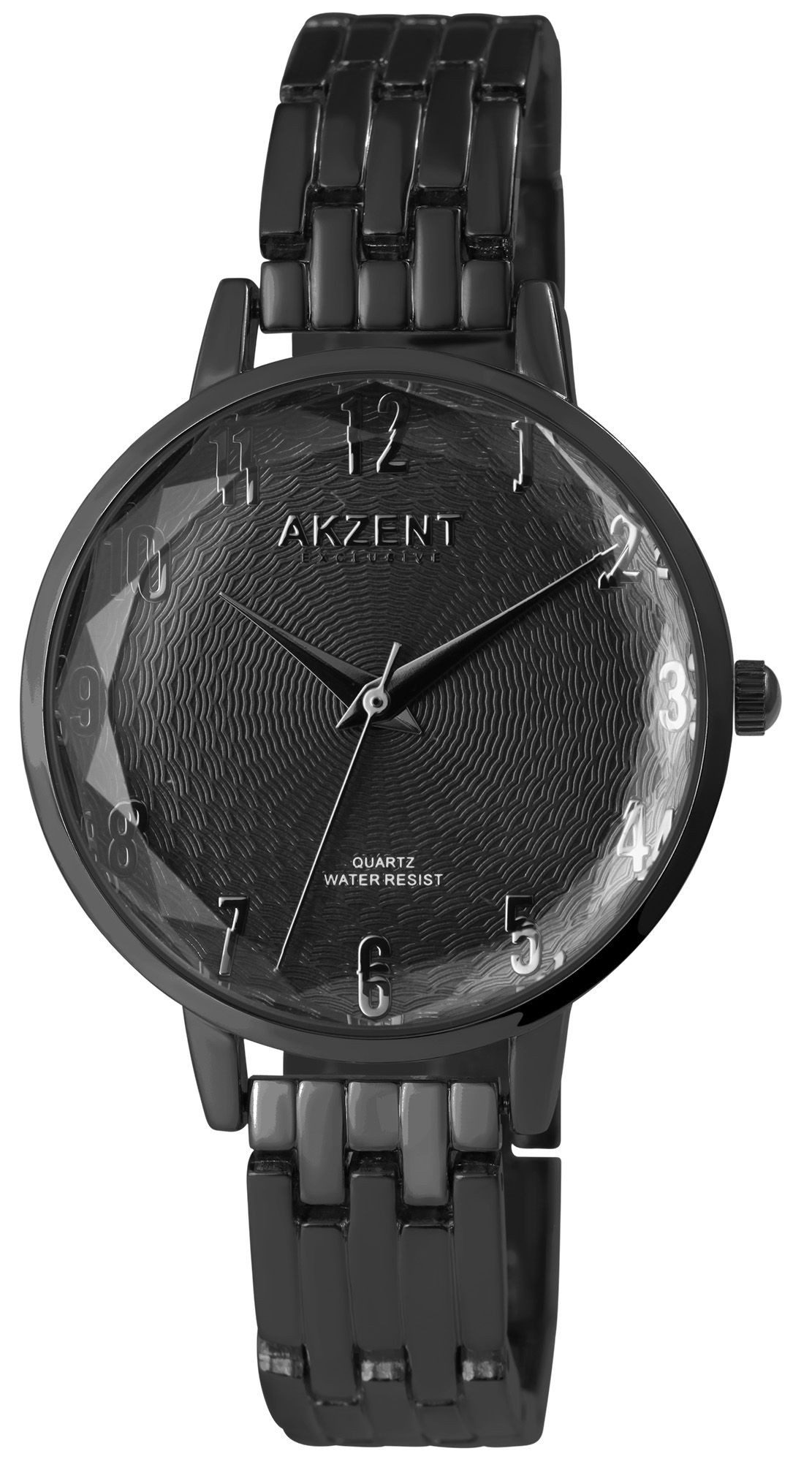AKZENT Quarzuhr Sohan Akzent Exclusive Damenarmbanduhr mit Metallband und