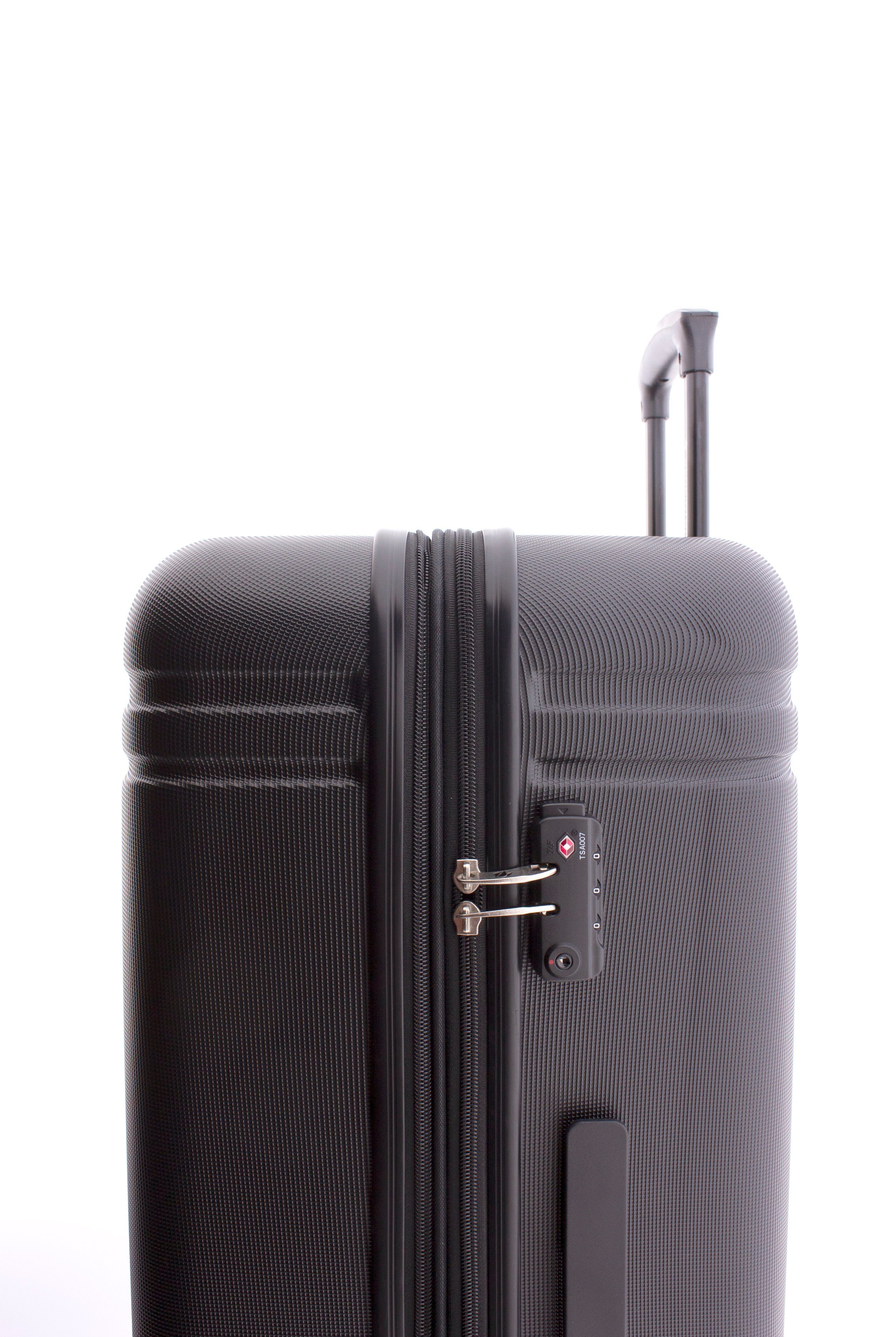 Koffer cm, 77 - GLADIATOR TSA, 4 div. schwarz Dehnfalte, Rollen, Farben Hartschalen-Trolley