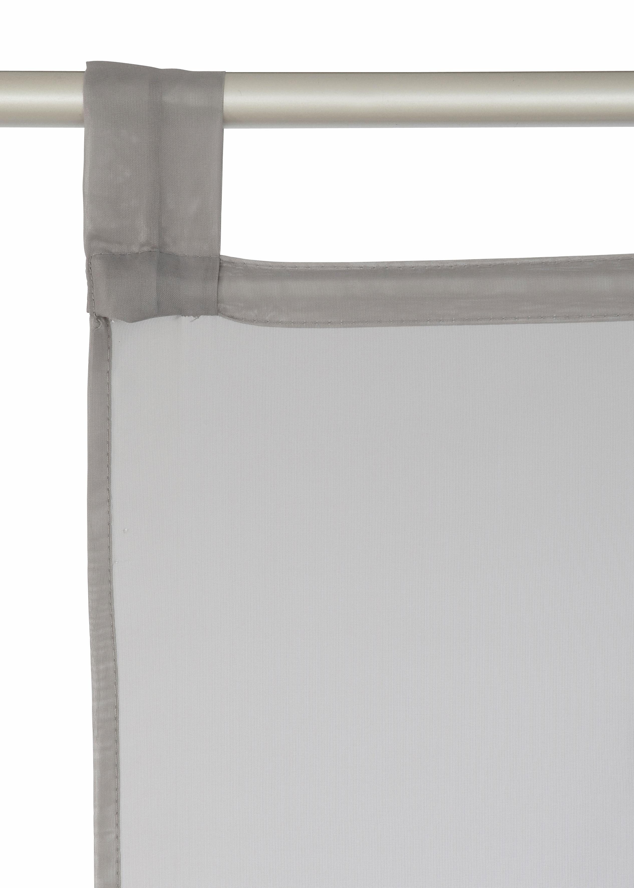 OTTO home Schiebegardine Xanten (2 St), Schlaufen, transparent, Voile, 2-er Set, mit Beschwerungsstangen, Breite: 57 cm, Flächenvorhang