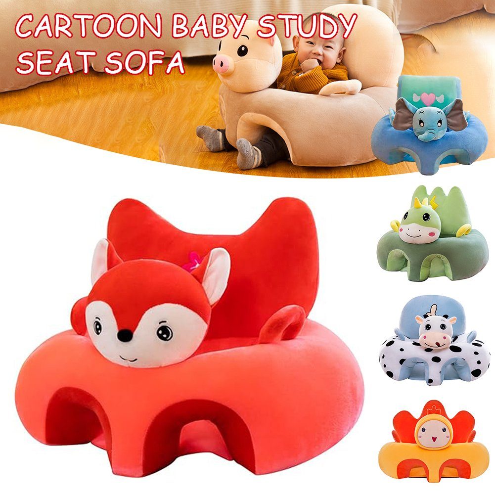 Cartoon Mit fox Kindersofa Soft Blusmart Stützstuhl Sitzstuhl Sofa Zwei Tiere Bequemer Baby