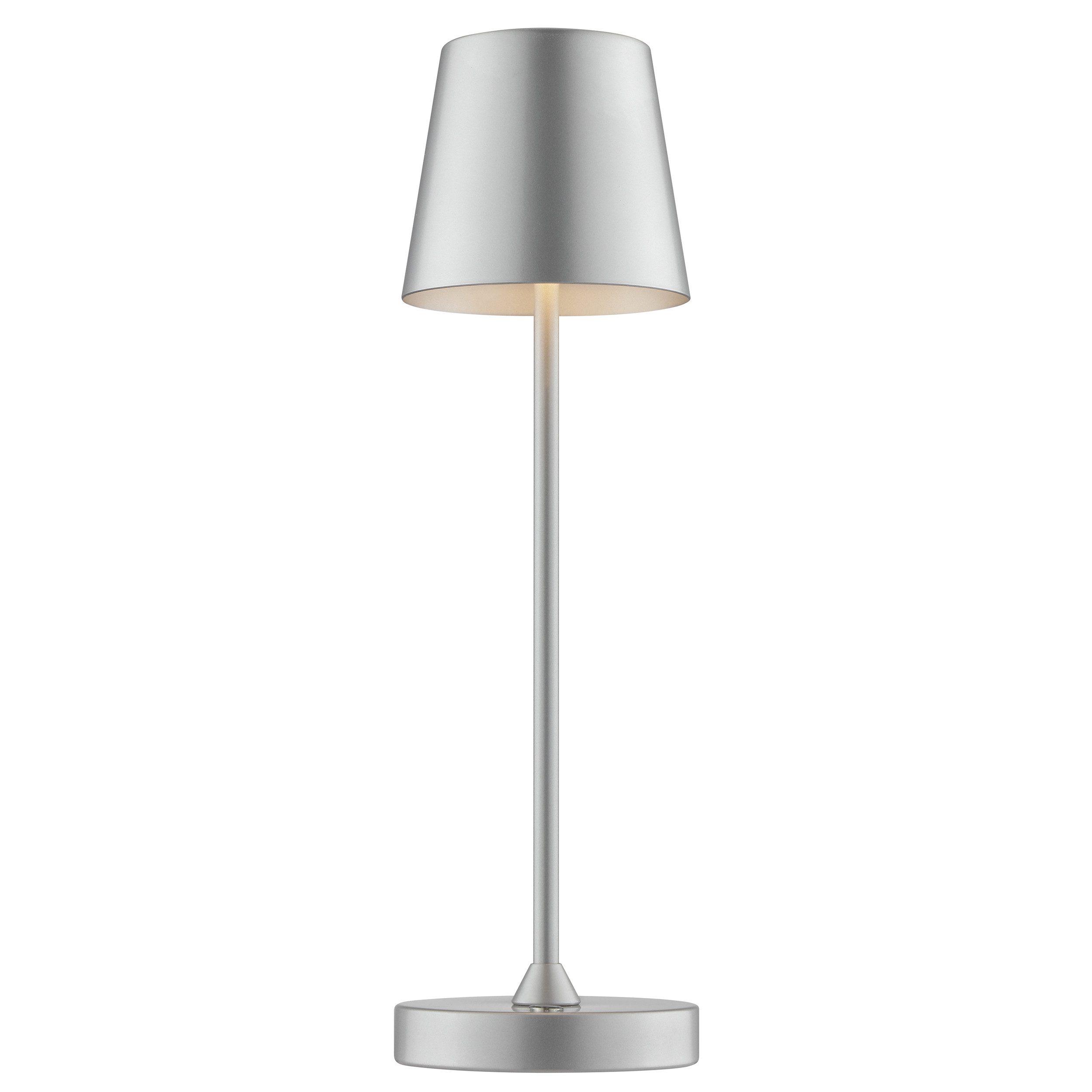 Brilliant LED Tischleuchte Elora, Dimmfunktion, USB-Ladefunktion, LED fest integriert, Warmweiß, LED Akku Leuchte, 220 lm, 2700 K, Wireless Charging, dimmbar