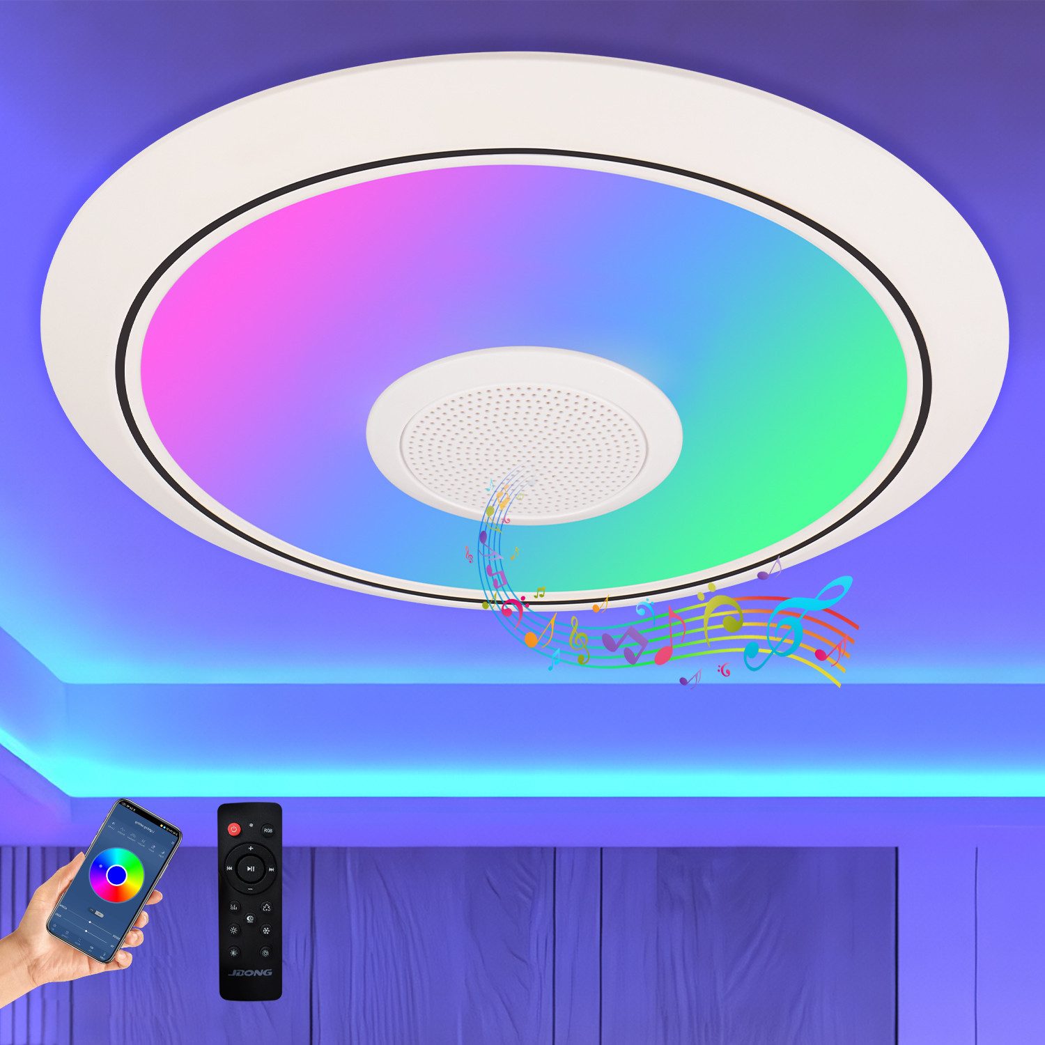 JDONG LED Deckenleuchte Dimmbar mit Bluetooth günstig online kaufen
