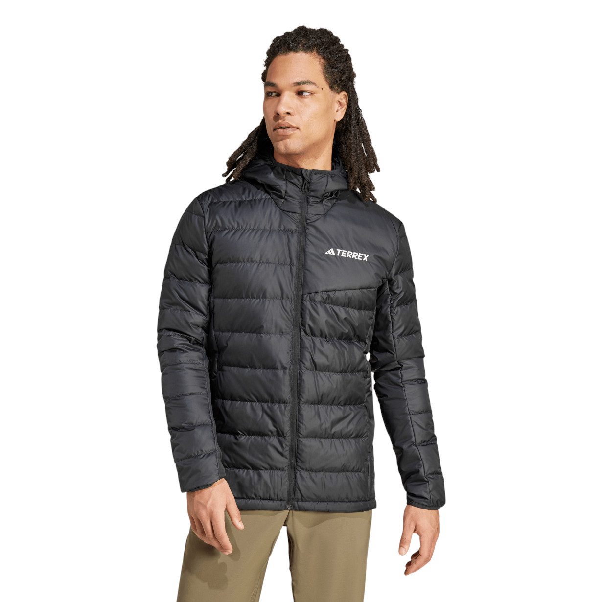 adidas Performance Winterjacke Daunenjacke Terrex Multi Light Hooded (warm, wasserabweisend) schwarz
