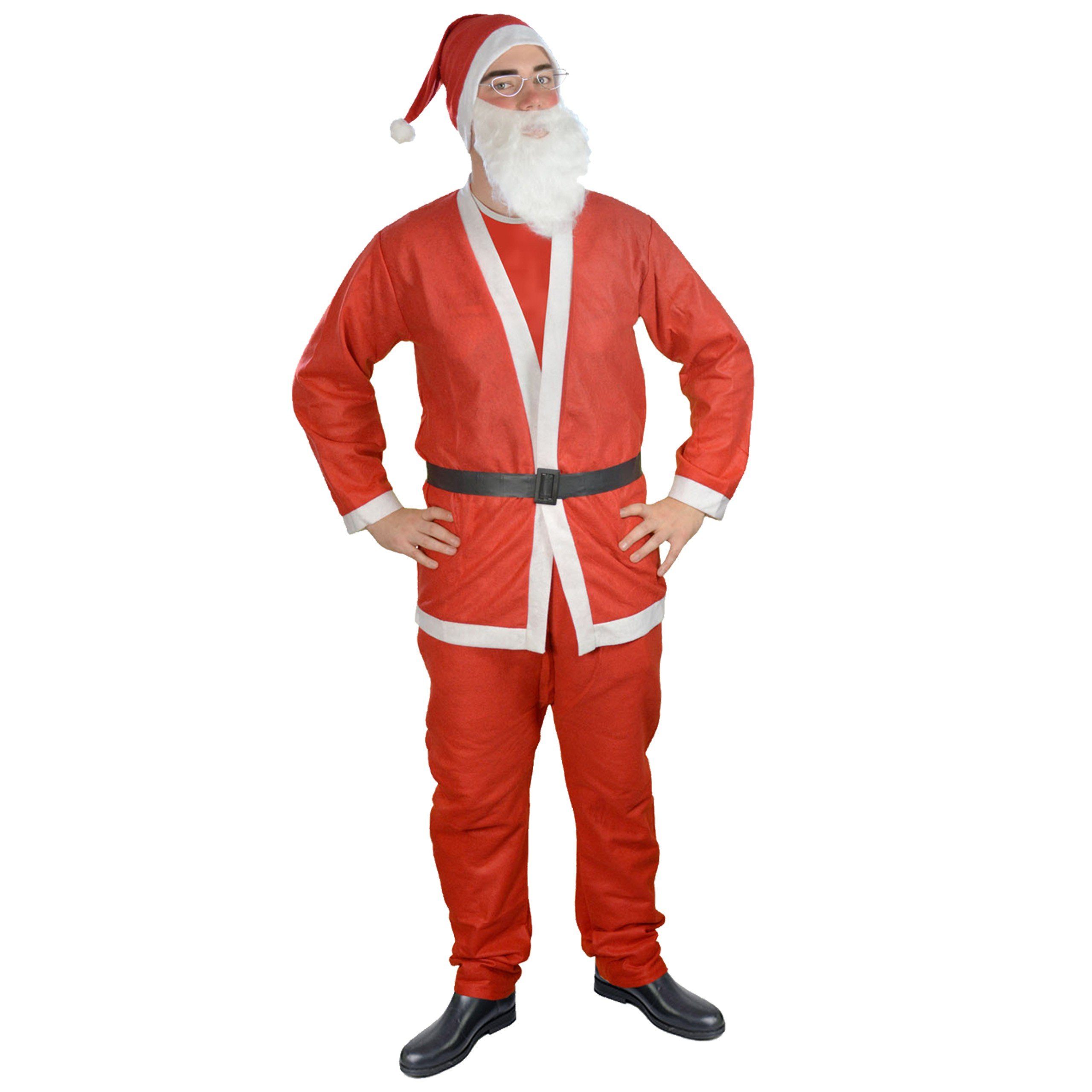 Sarcia.eu Weihnachtsmann Bart Nikolaus-Kostüm mit
