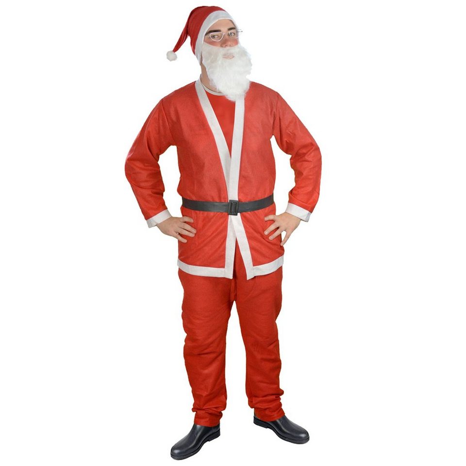 Nikolaus-Kostüm Sarcia.eu mit Bart Weihnachtsmann