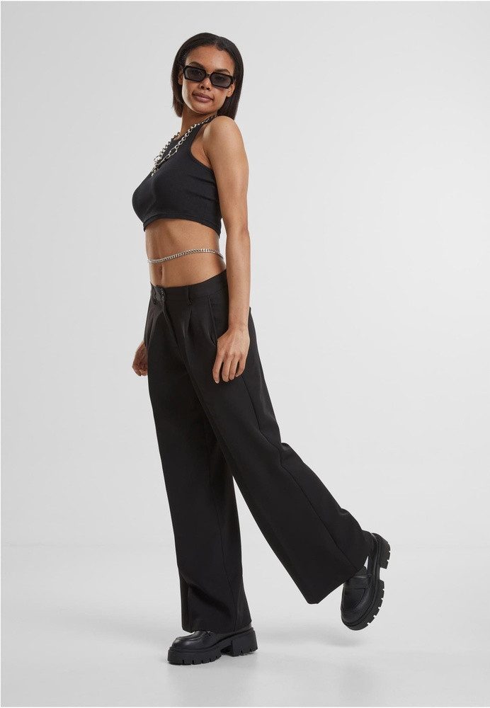 URBAN CLASSICS Stoffhose Ladies Wide Leg Trousers