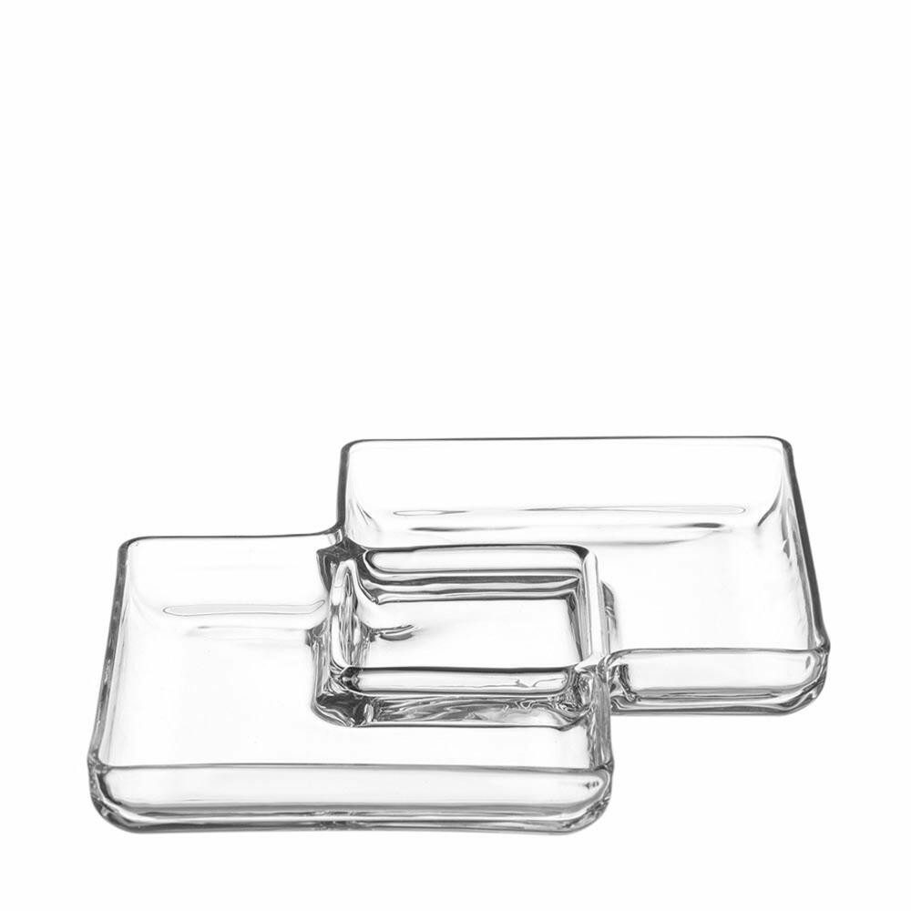 LEONARDO Snackschale Kabarett SEZIONE Eckig 31 x 21 cm, Glas