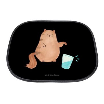 Sonnenschutz Katze Wasserglas - Schwarz - Geschenk, Sonnenschutz Baby, Auto Sonnen, Mr. & Mrs. Panda, Seidenmatt, Faltbar & Praktisch