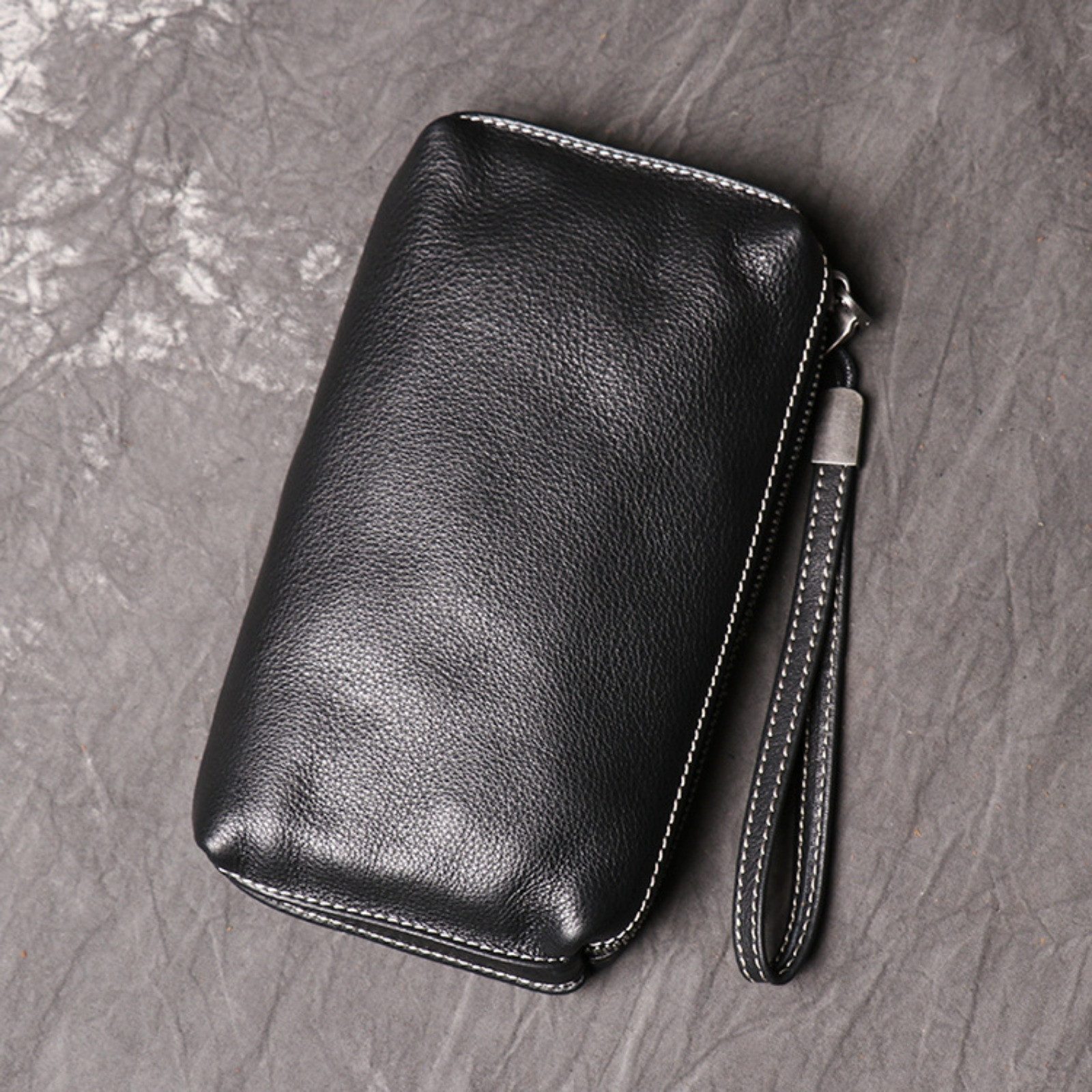 YUBRO-STUDIO Clutch Herren Leder Clutch Geldbörse günstig online kaufen
