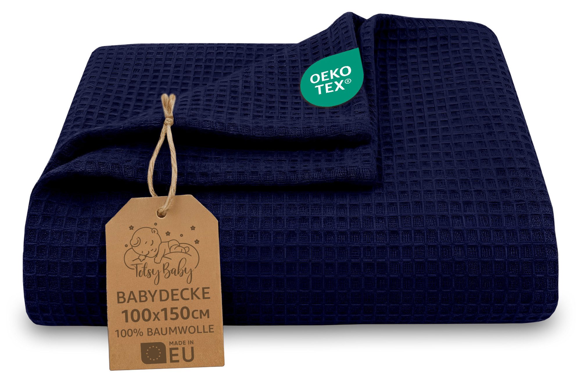 Babydecke Kuscheldecke Kinder Baumwolle Waffel Kinderdecke Neugeborene, Totsy Baby