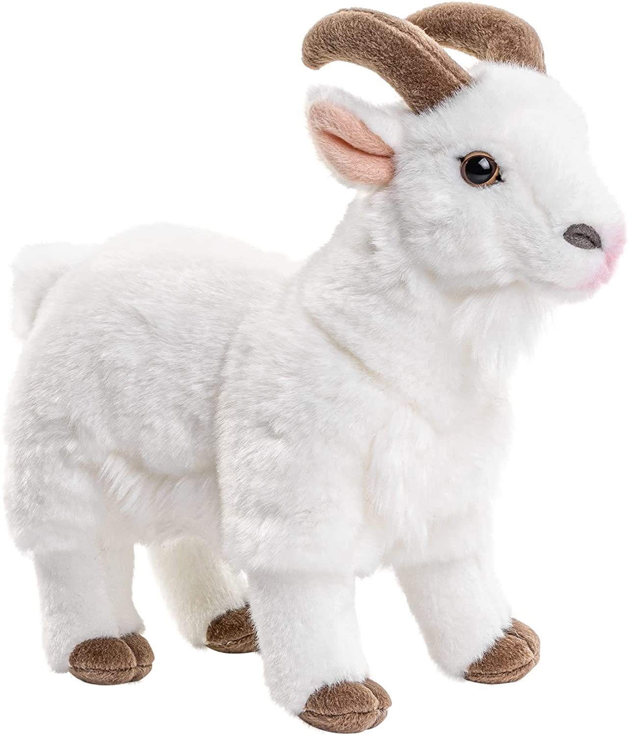 Uni-Toys Kuscheltier Bergziege - Weiß o. Schwarz - 29 cm (Länge) - Plüsch-Z günstig online kaufen