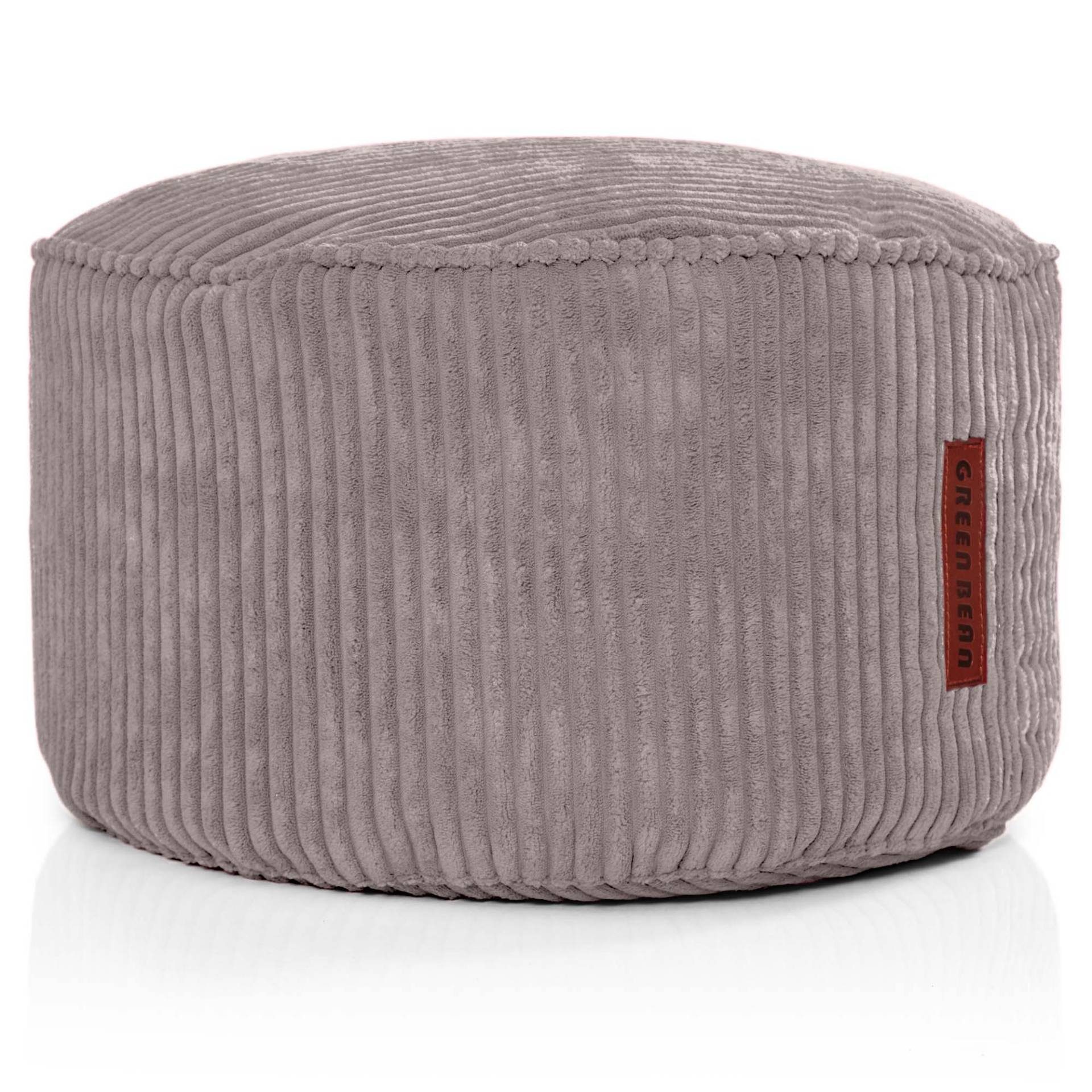 Green Bean Pouf Pouf 25 Relax-Sessel Schiefergrau Indoor Cord cm, 45 Sitzhocker x Sitzkissen Sitzhocker