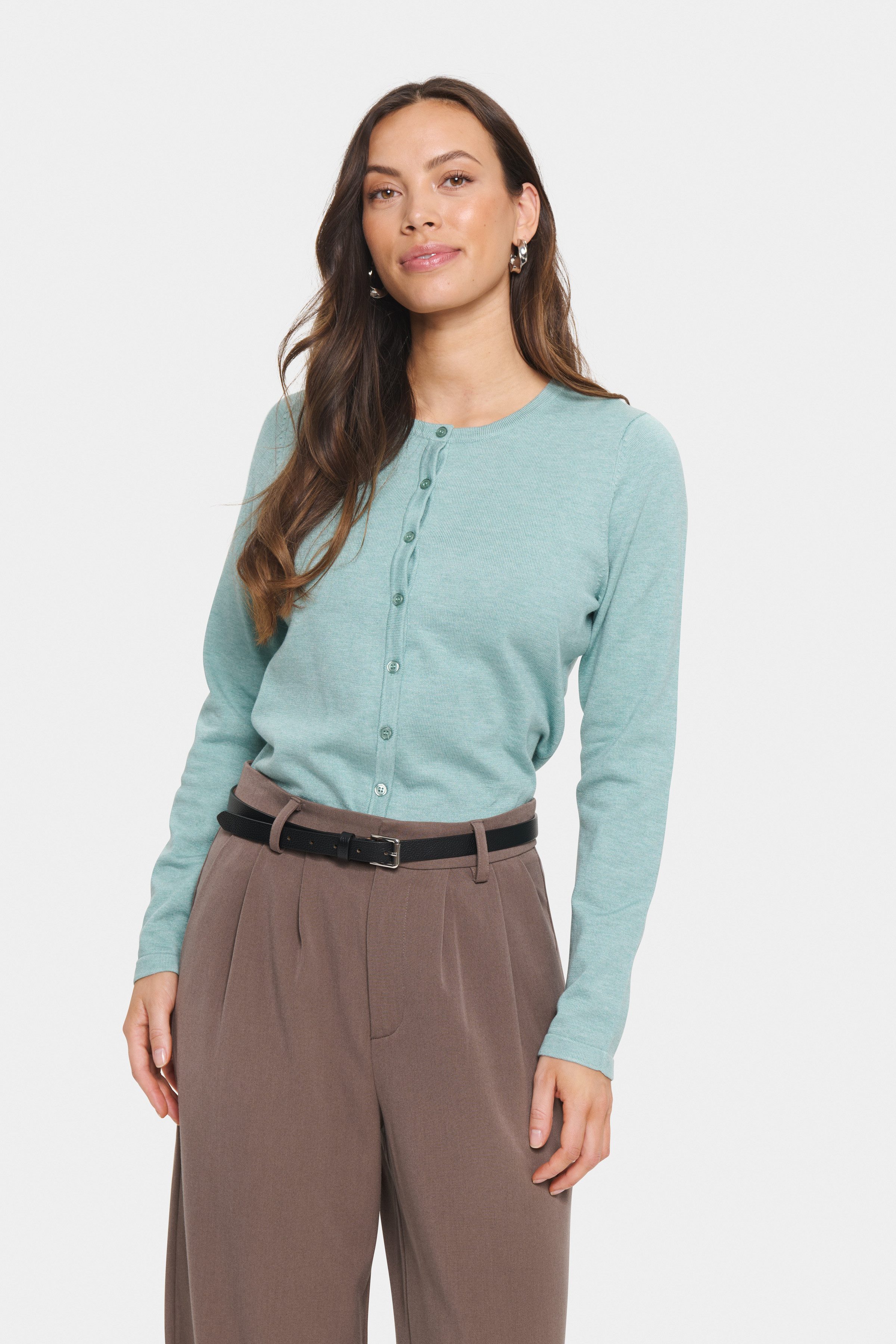 Saint Tropez Strickjacke A8661, MilaSZ R-Neck Cardigan Viskose Feinstrick, günstig online kaufen