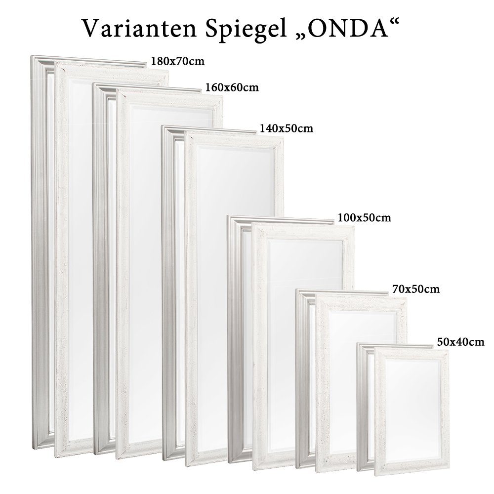 Brushed ONDA ca. LebensWohnArt Silver Spiegel 70x180cm Wandspiegel
