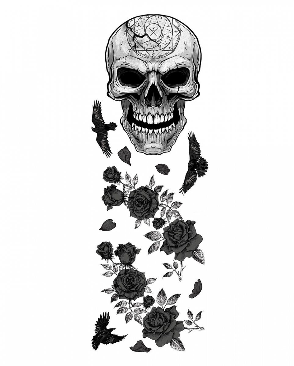 Horror-Shop Dekofigur Skull Dekoration als Halloween für Go Wandtattoo &