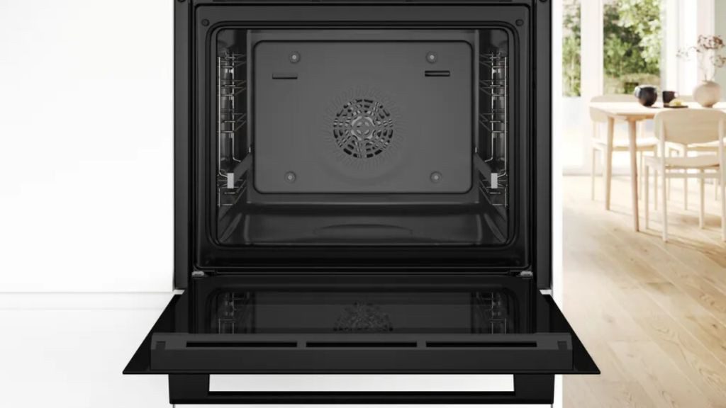 BOSCH Backofen-Set Teleskopauszug Versenkknebel Hydrolyse + PKM Induktionskochfeld Slider, mit 1-fach Teilauszug, Hydrolyse EcoClean Direct – Bild 5 von 5