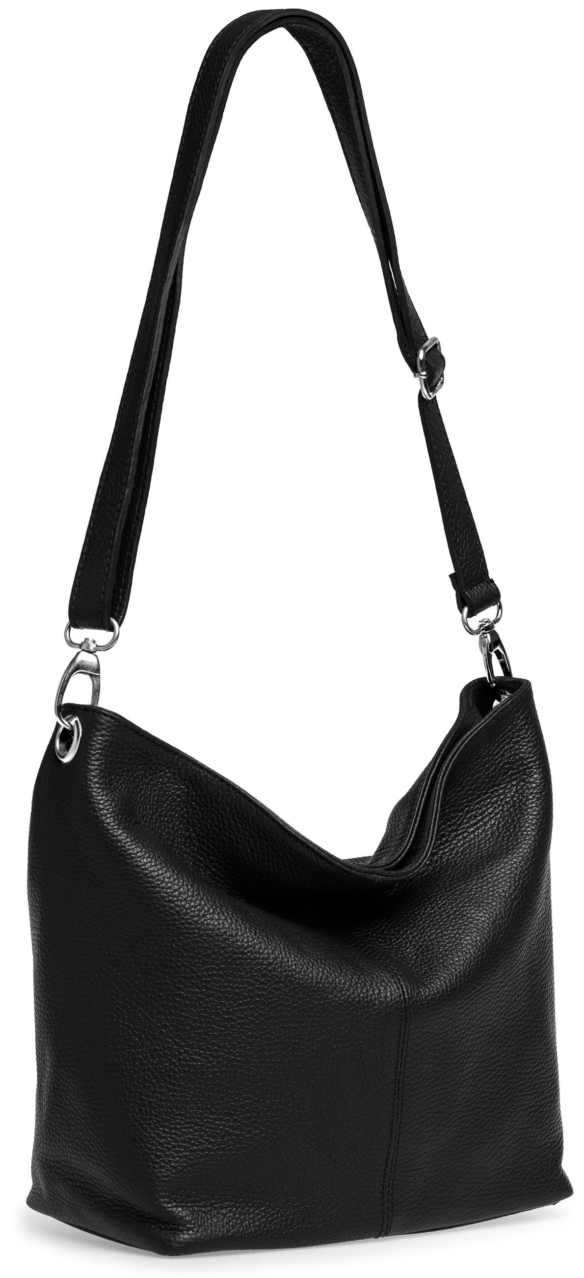 Caspar Schultertasche Klassische Damen Leder Handtasche - PREMIUM LINE - Modell No.803, elegant, robust & unempfindlich - 100% Echtleder - Handmade in Italy – Bild 2 von 5