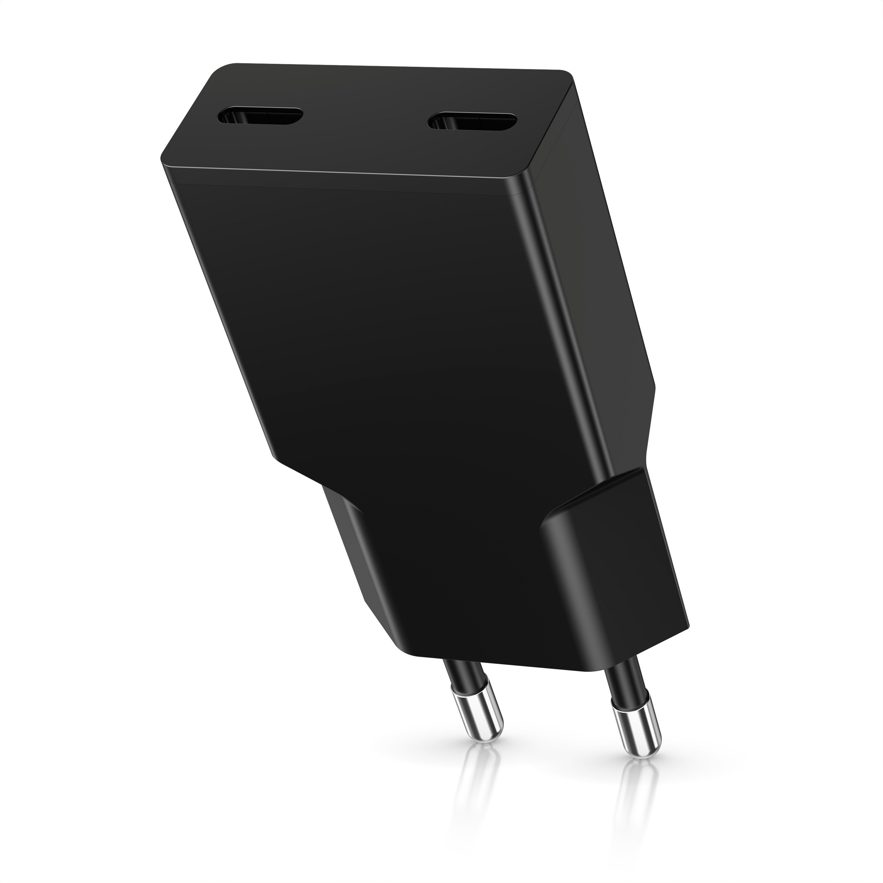 CSL Schnellladegerät 30 W, 2x USB-C, PD 3.0 & Quick Charge 3.0 USB-Ladegerät (1-tlg., Fast Charge, PPS, 2 Ports, kompakt, 100–240 V, 0,1 W Standby)