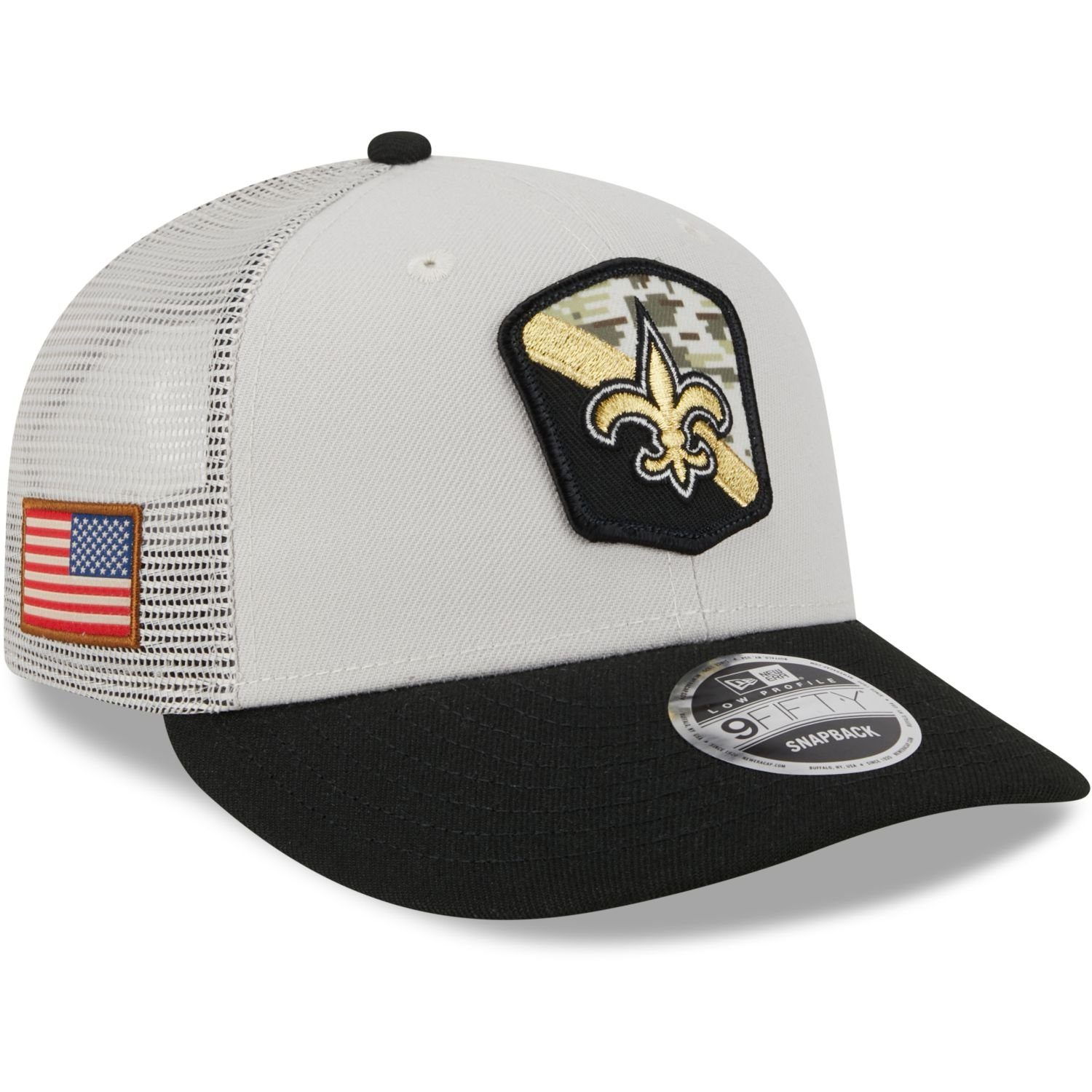 New Era Snapback Cap 9Fifty Low Profile Snap NFL Salute to Service New Orleans Saints