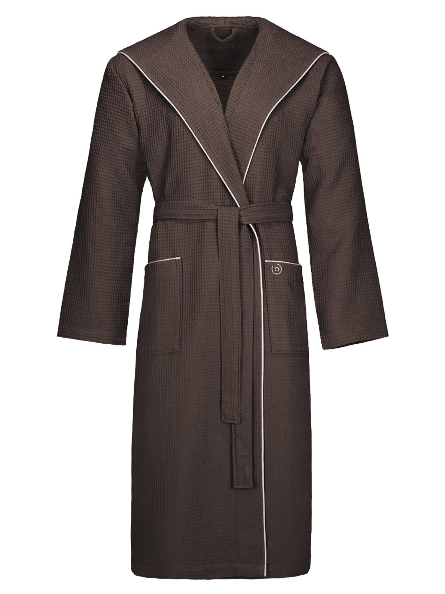 bugatti Herrenbademantel Herren Bademantel mit Kapuze Tizian, mit Baumwolle günstig online kaufen