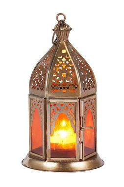 Marrakesch Orient & Mediterran Interior Windlicht 4er SET Orientalisches Windlicht Basem bunt, orientalische Laterne (4 St), Handarbeit