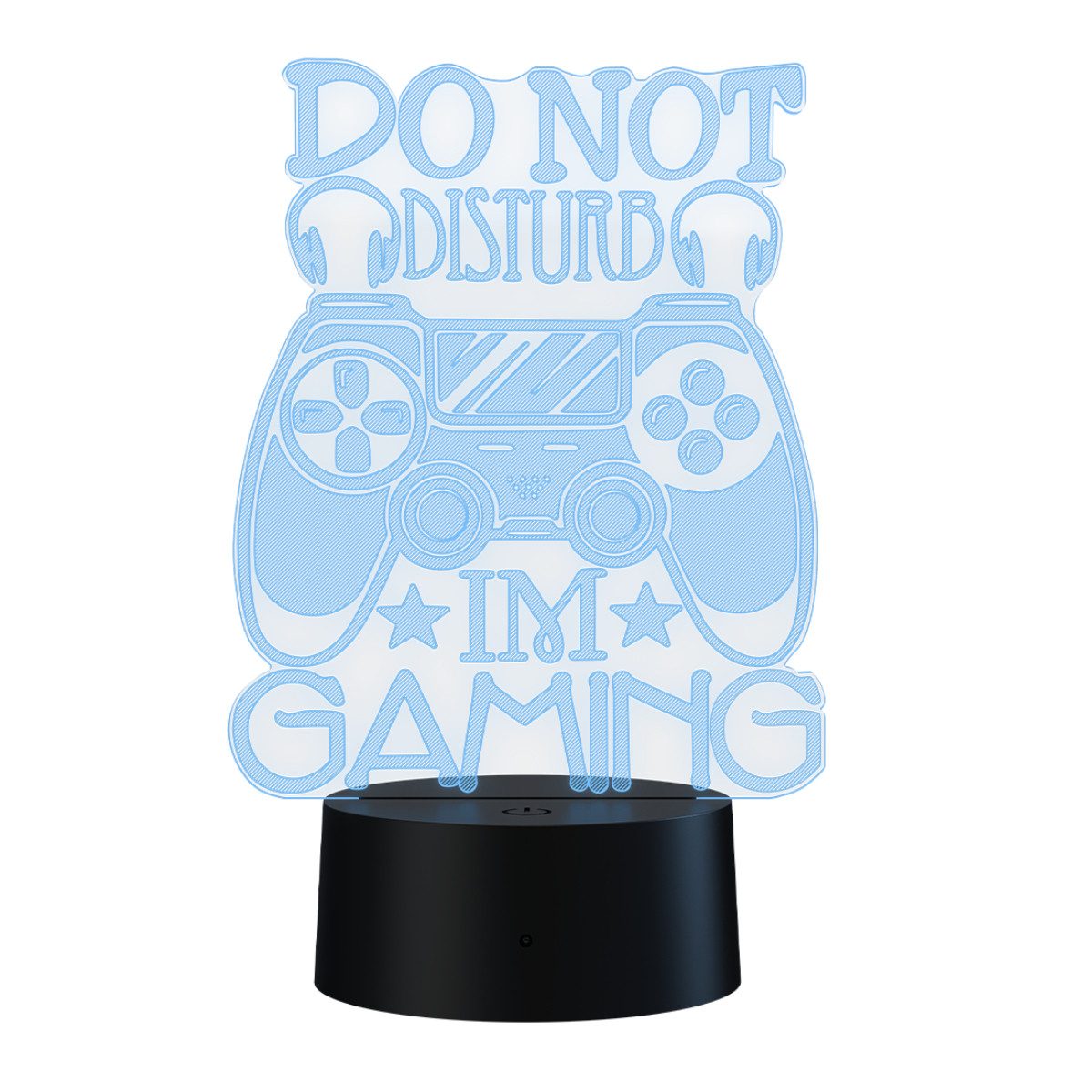 Qware Gaming LED Dekolicht 3D LED Lampe – RGB Tischlampe mit Farbwechsel und Fernbedienung