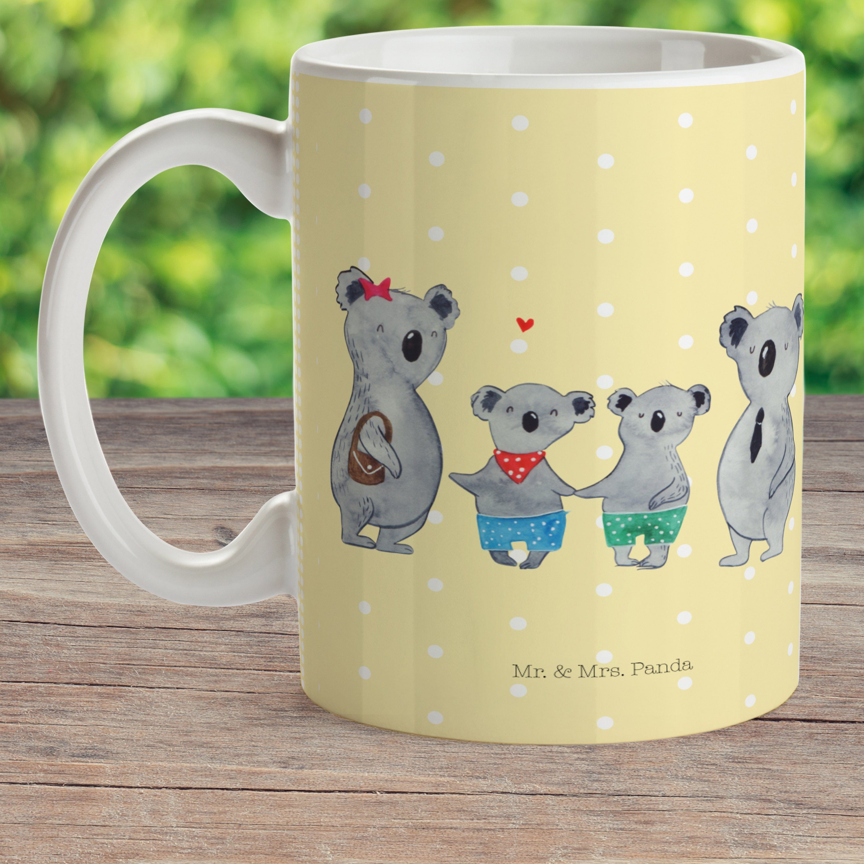 Geschenk, Gelb Koala Mr. zwei Kunststoff Pastell Mrs. & Panda Papa, Familie Koalafa, - - Koalabär, Kinderbecher