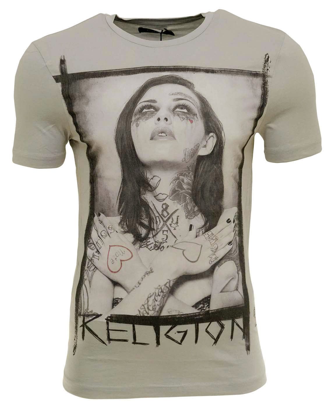 Print-Shirt RELIGION Clothing Herren T-Shirt TATTOO GIRL