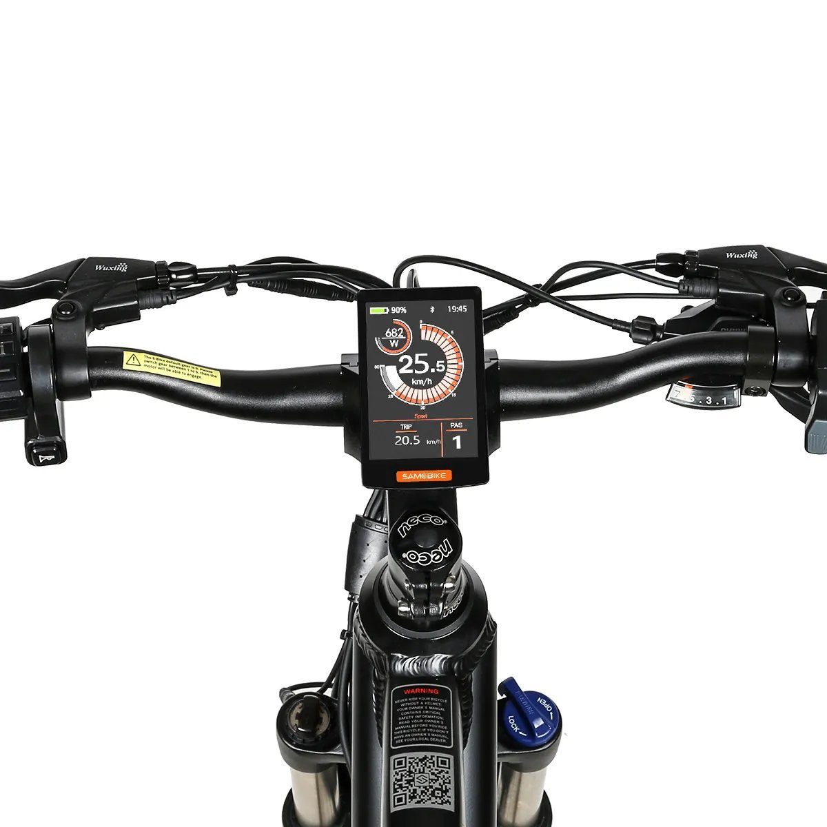 500W Bike Smart Doppelscheibenbremse SAMEBIKE EU-Stecker Zoll MY275-FT Schwarz mit E-Bike 27,5