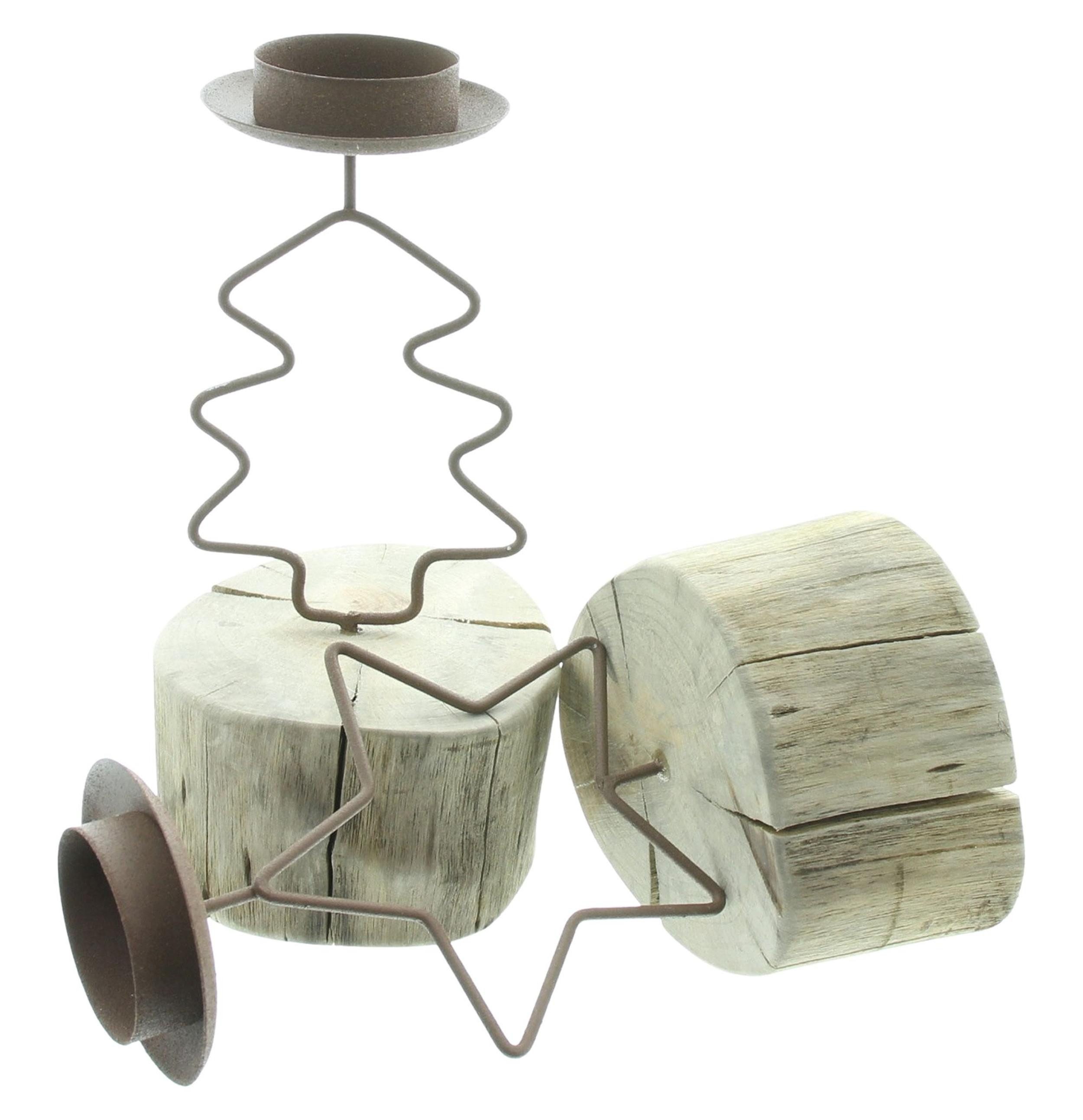 Frank Flechtwaren Teelichthalter Teelichthalter "Weihnachtszeit", 2er Set