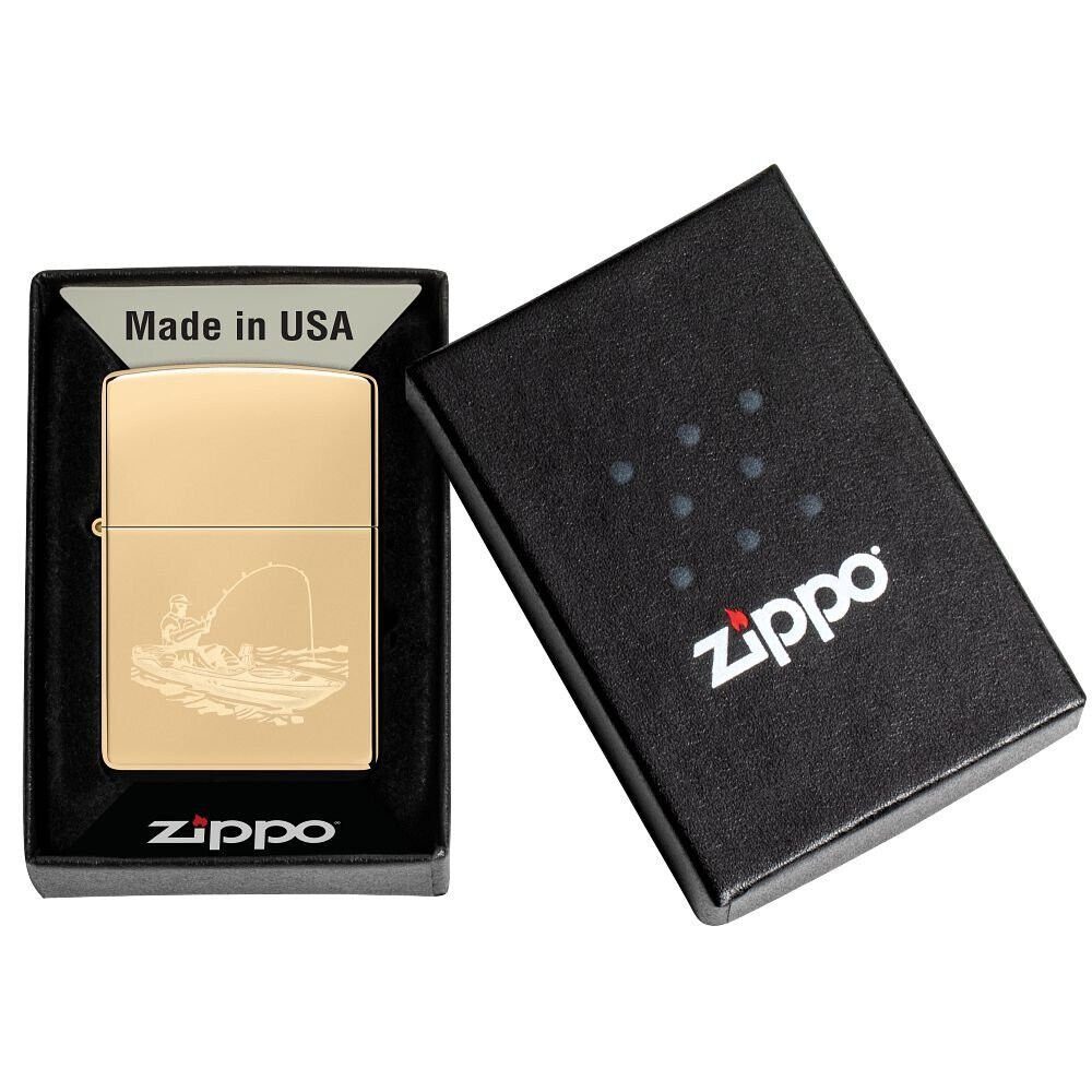 Zippo Feuerzeug ZIPPO Feuerzeug Angler Messing Poliert Angel - 60006868