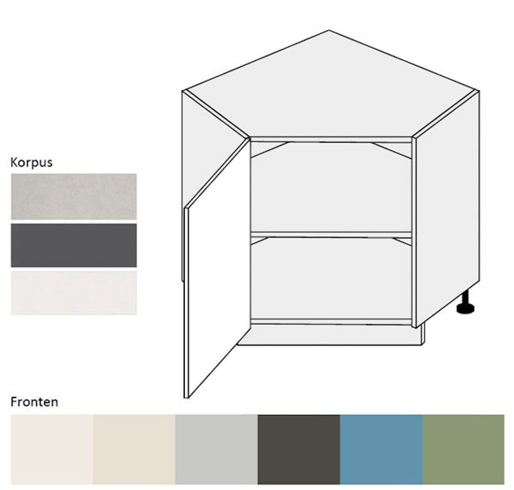 6021 RAL 84cm und wählbar blassgrün Korpusfarbe Ausführung matt Feldmann-Wohnen Amaro 1-türig (Amaro) Front-, Unterschrank