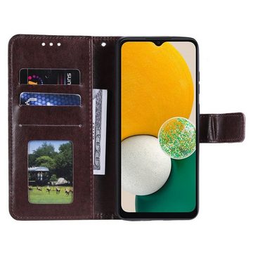 CoverKingz Handyhülle Hülle für Samsung Galaxy A13 5G/A04s Handyhülle Flip Case Cover 16,5 cm (6,5 Zoll), Klapphülle Schutzhülle mit Kartenfach Schutztasche Motiv Mandala