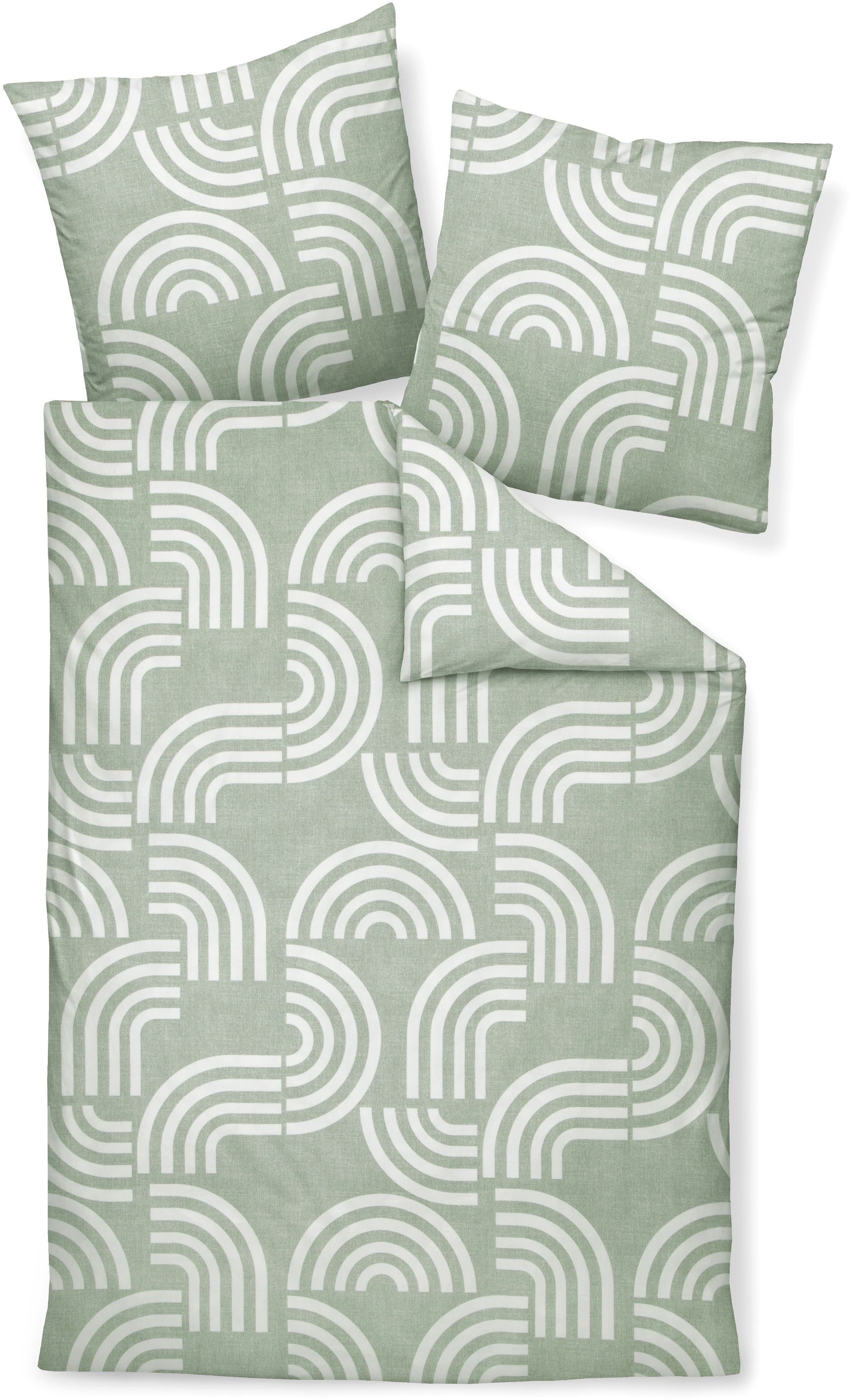 Janine Bettwäsche DAVOS65157 06, Feinbiber, mit Reißverschluss