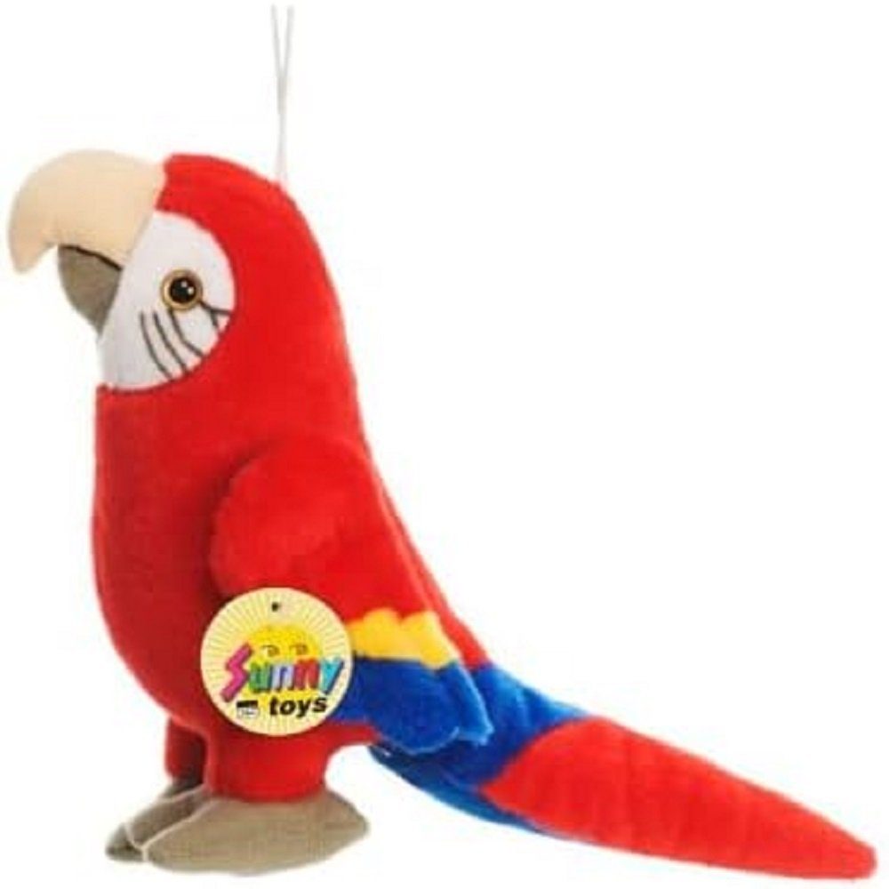 Euro Souvenirs Kuscheltier Papagei ca. 20 x12x11 cm Plüsch Stofftier Vogel -Parrot (1-St), Dekoration, Ideal als Geschenk für Vogel-Fan
