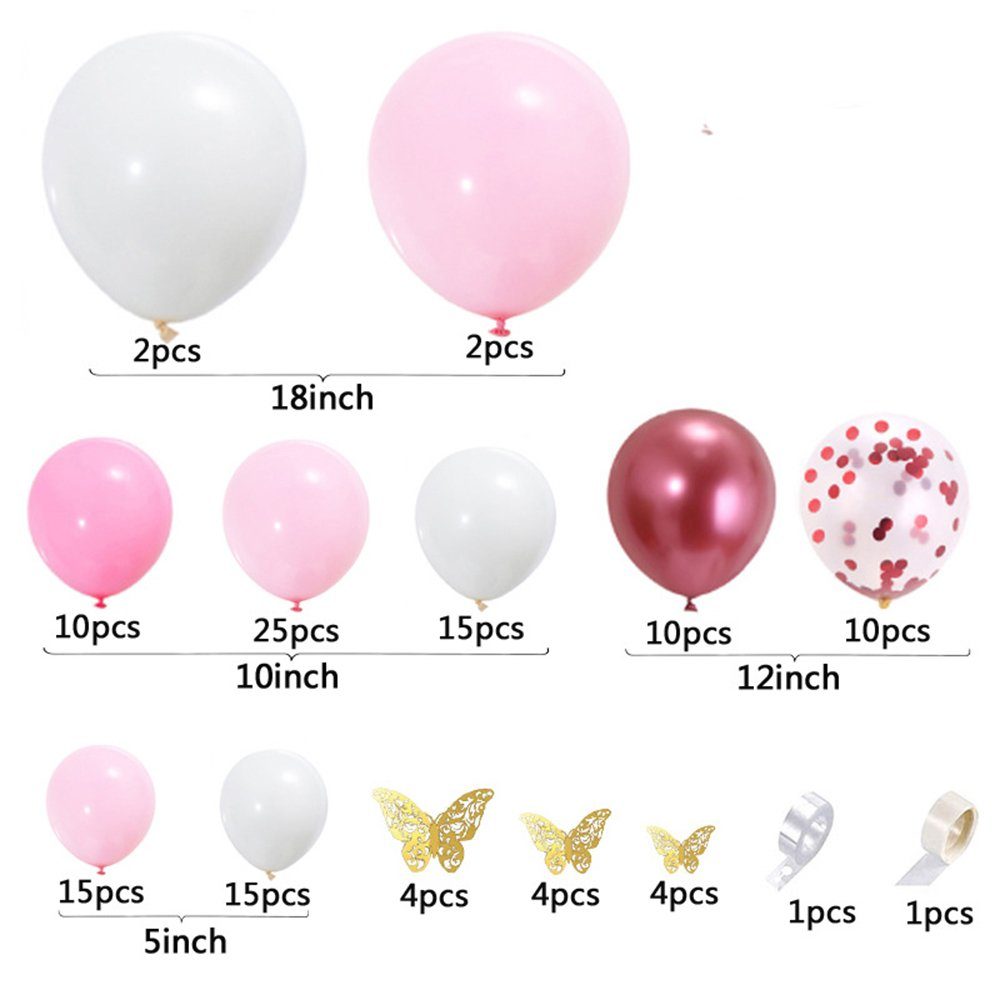 GelldG Luftballon Geburtstag, Girlande Luftballon Bogen Luftballons, Konfetti und