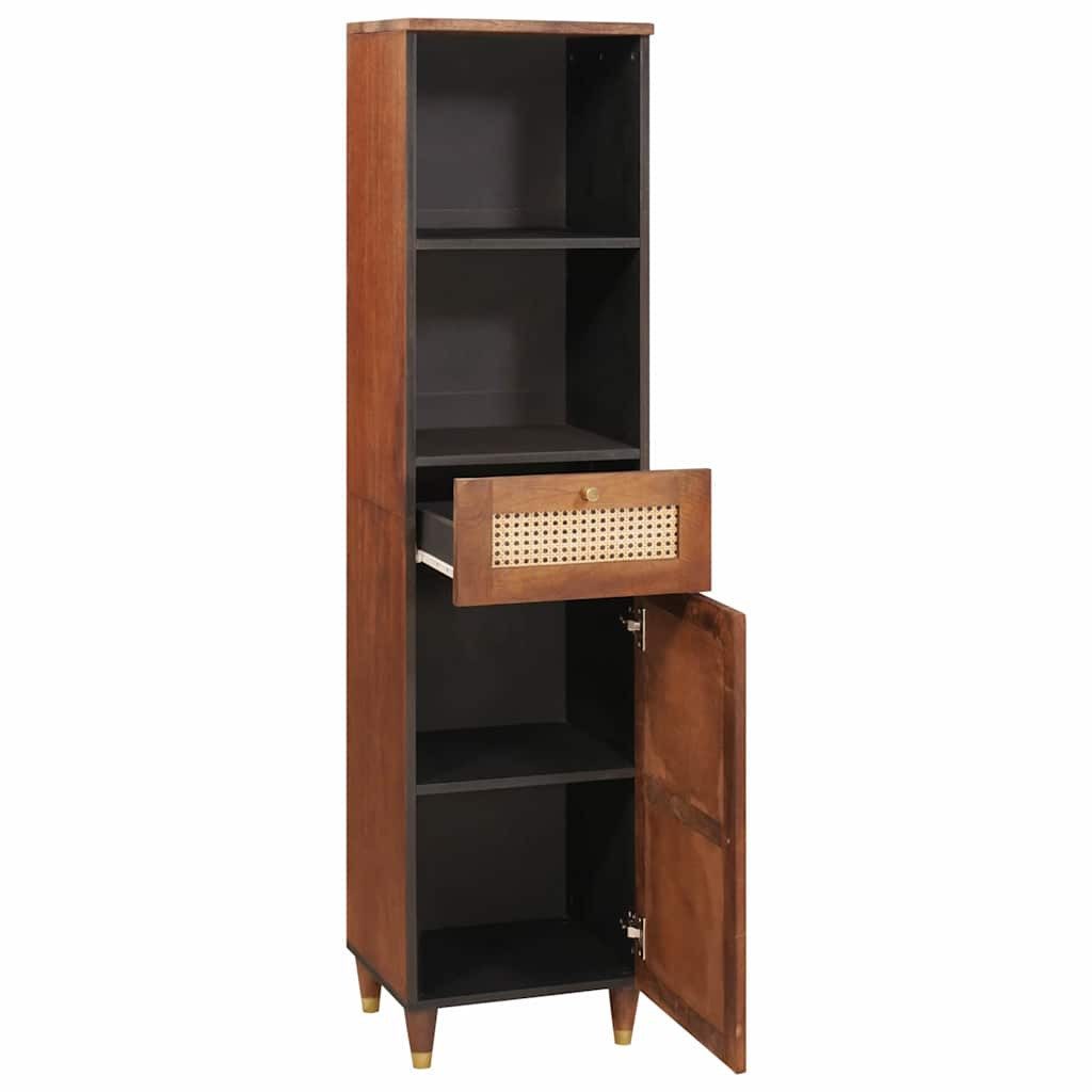 vidaXL Badezimmerspiegelschrank Sideboard mit Regal Braun 38 x 33,5 x 160 cm Massivholz (1-St)
